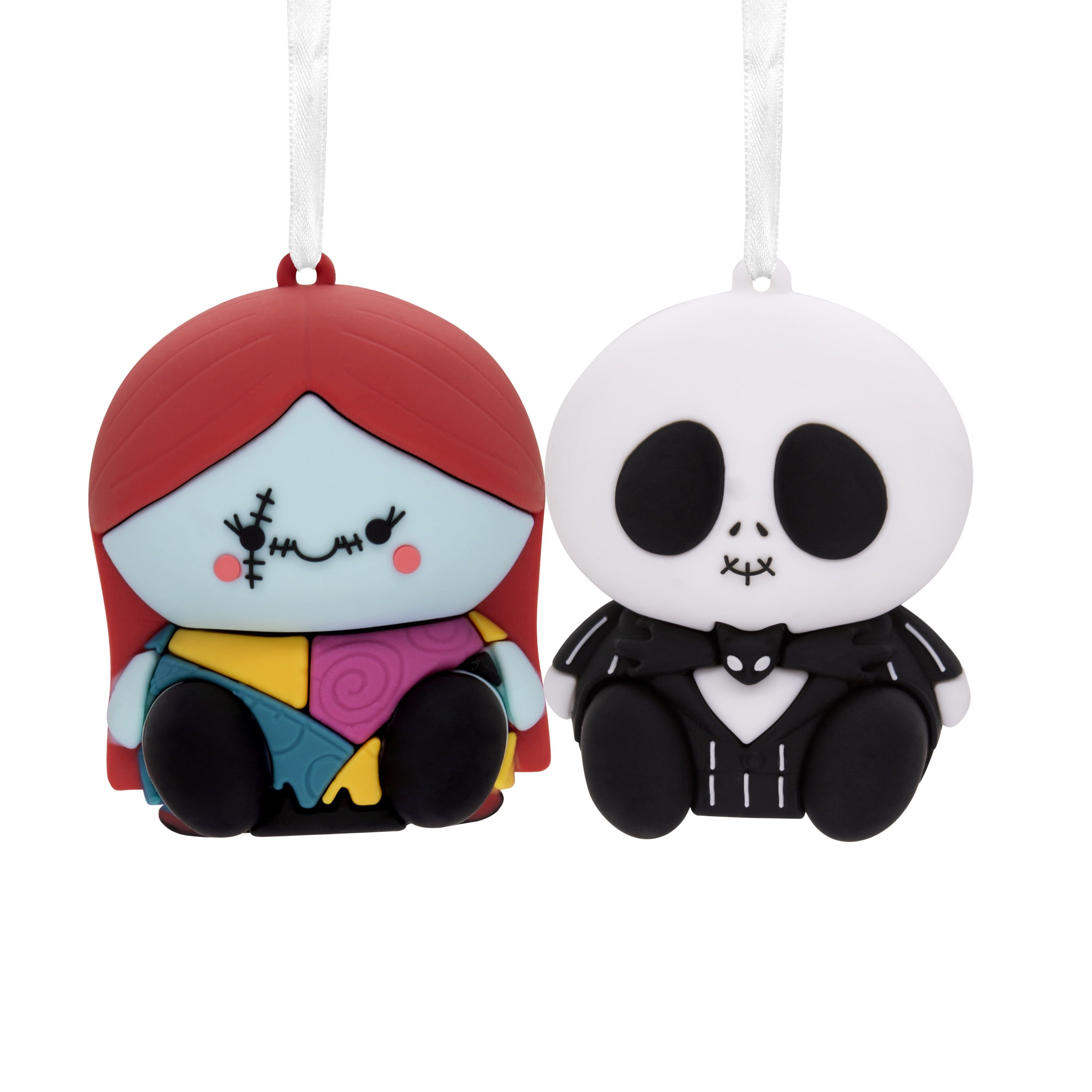 Jack and Sally Shatterproof Magnetic Christmas Ornaments Set