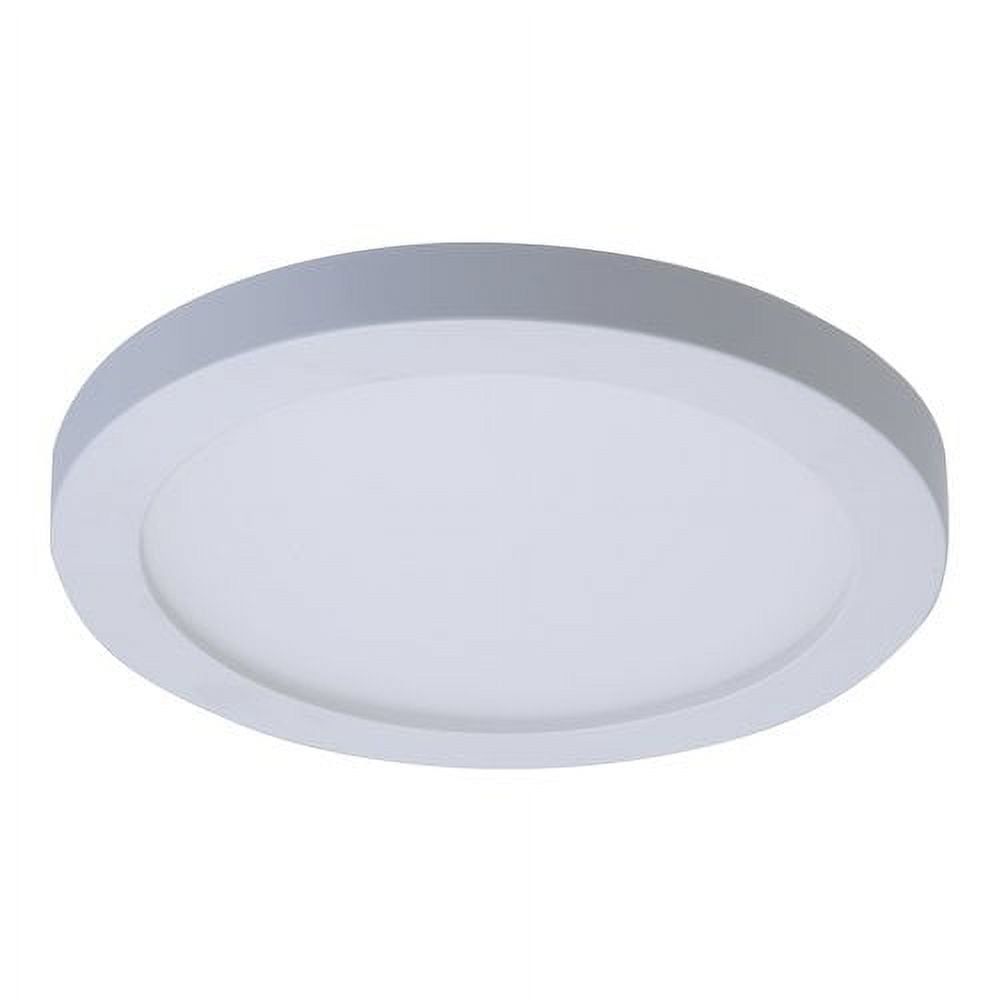 Satin Nickel 4'' LED Round Recessed Indoor Light with Polystyrene Shade