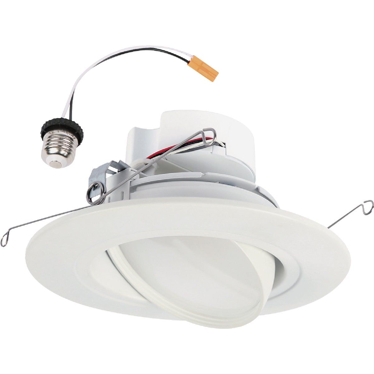 White Aluminum Adjustable LED Recessed Light Trim