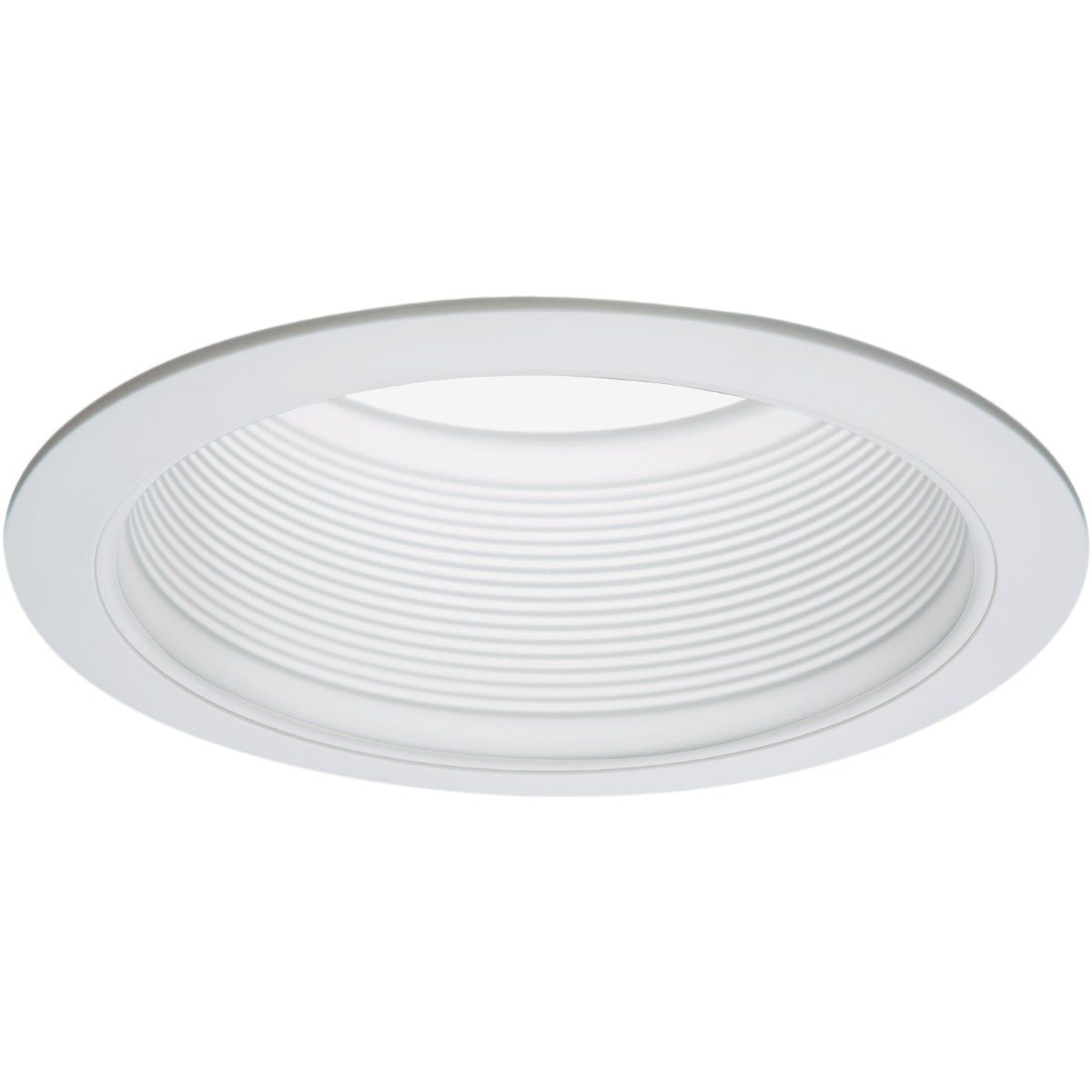 White 6-Inch Tapered Baffle Recessed Ceiling Light Trim