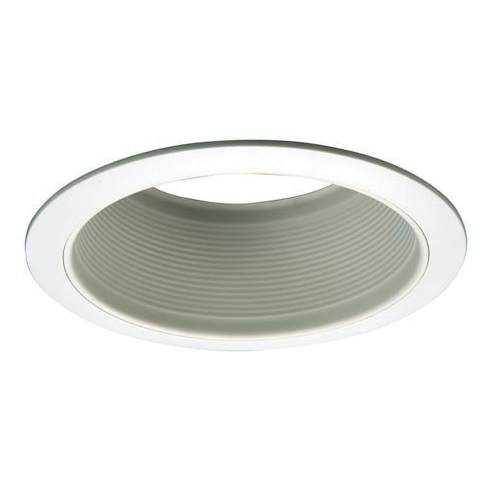 White 6'' Metal Baffle Recessed Trim with Trim Rings