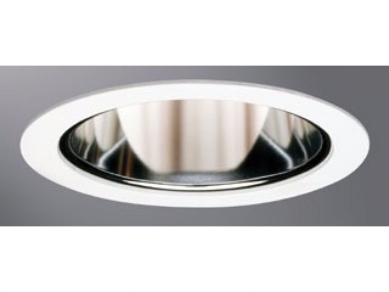 4-Inch White Aluminum Recessed Trim with Clear Reflector