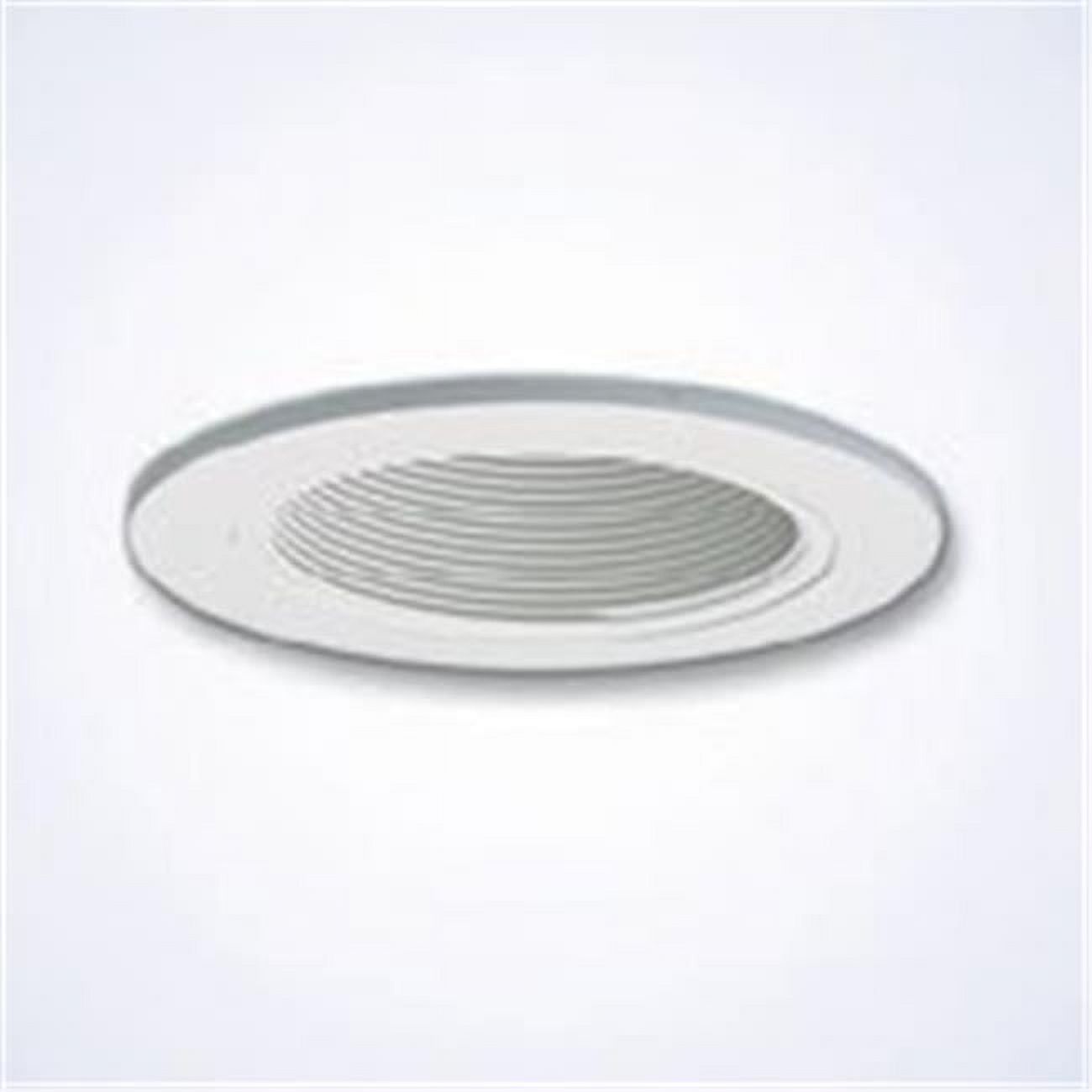 4-Inch White Aluminum Recessed Baffle Trim with Matte Finish