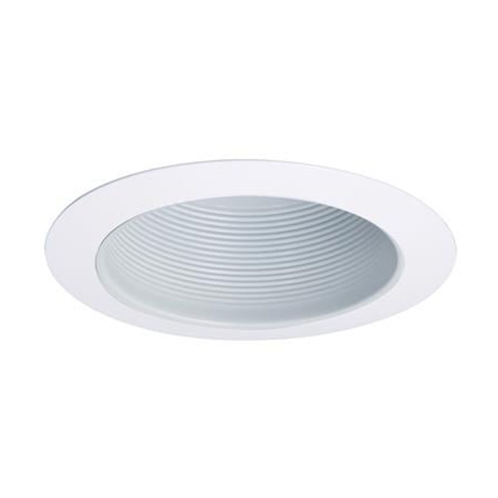 6-Inch White Aluminum Baffle Trim Recessed Light