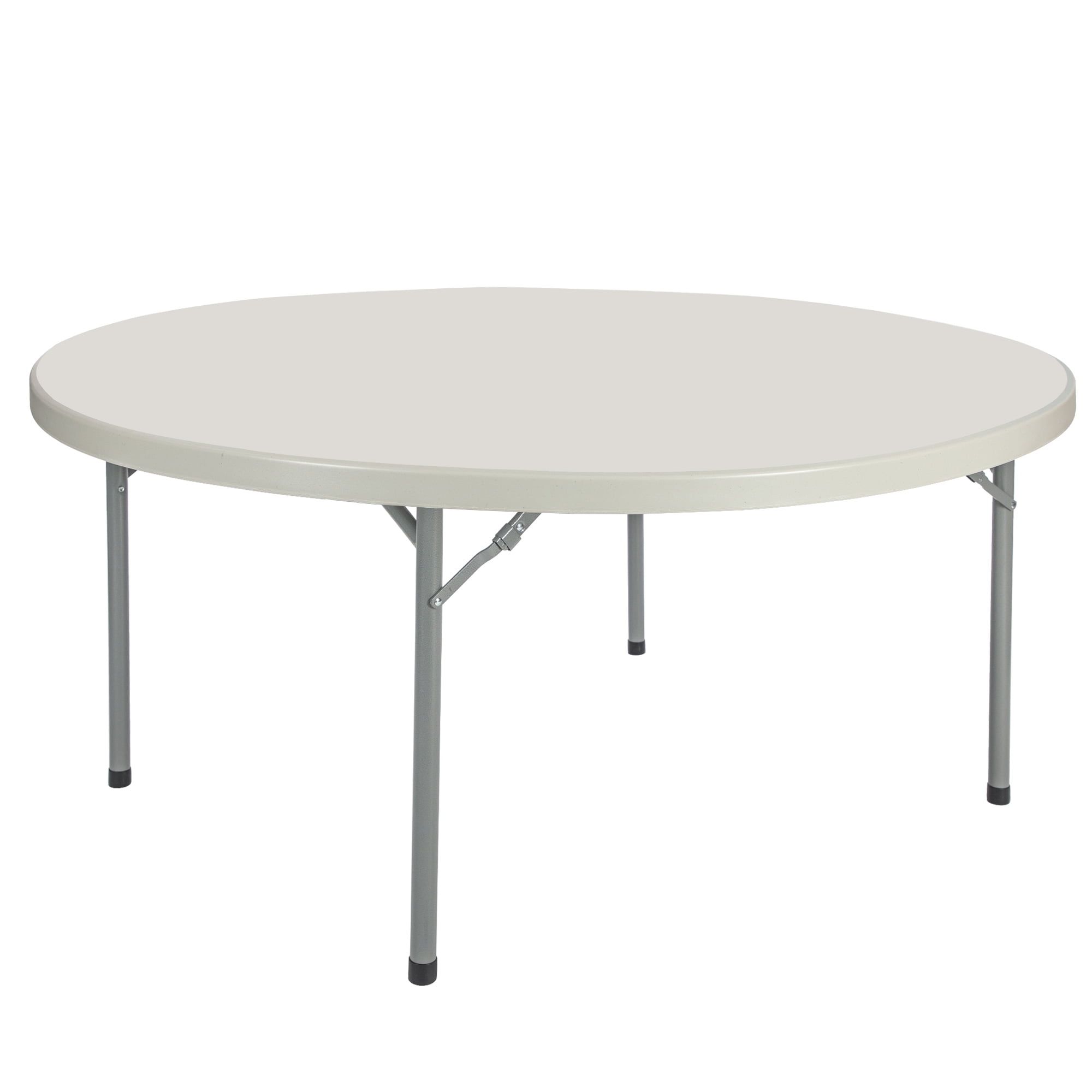 Baldwin 60" Round Gray Plastic Folding Patio Table