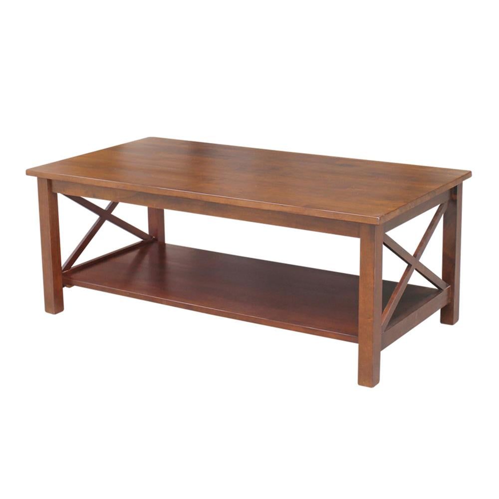 Hampton Espresso 46'' Solid Rubberwood Rectangular Coffee Table