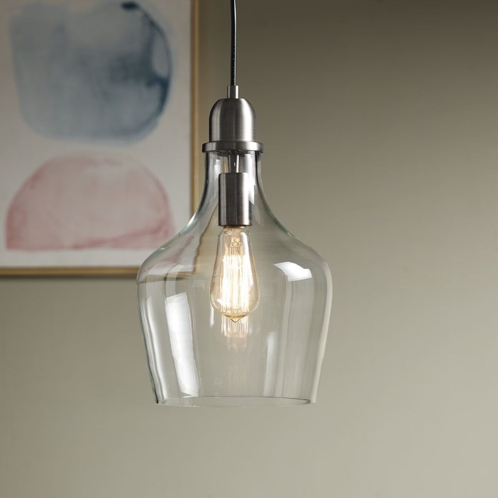Auburn 95.5" Bronze and Clear Glass Pendant Light
