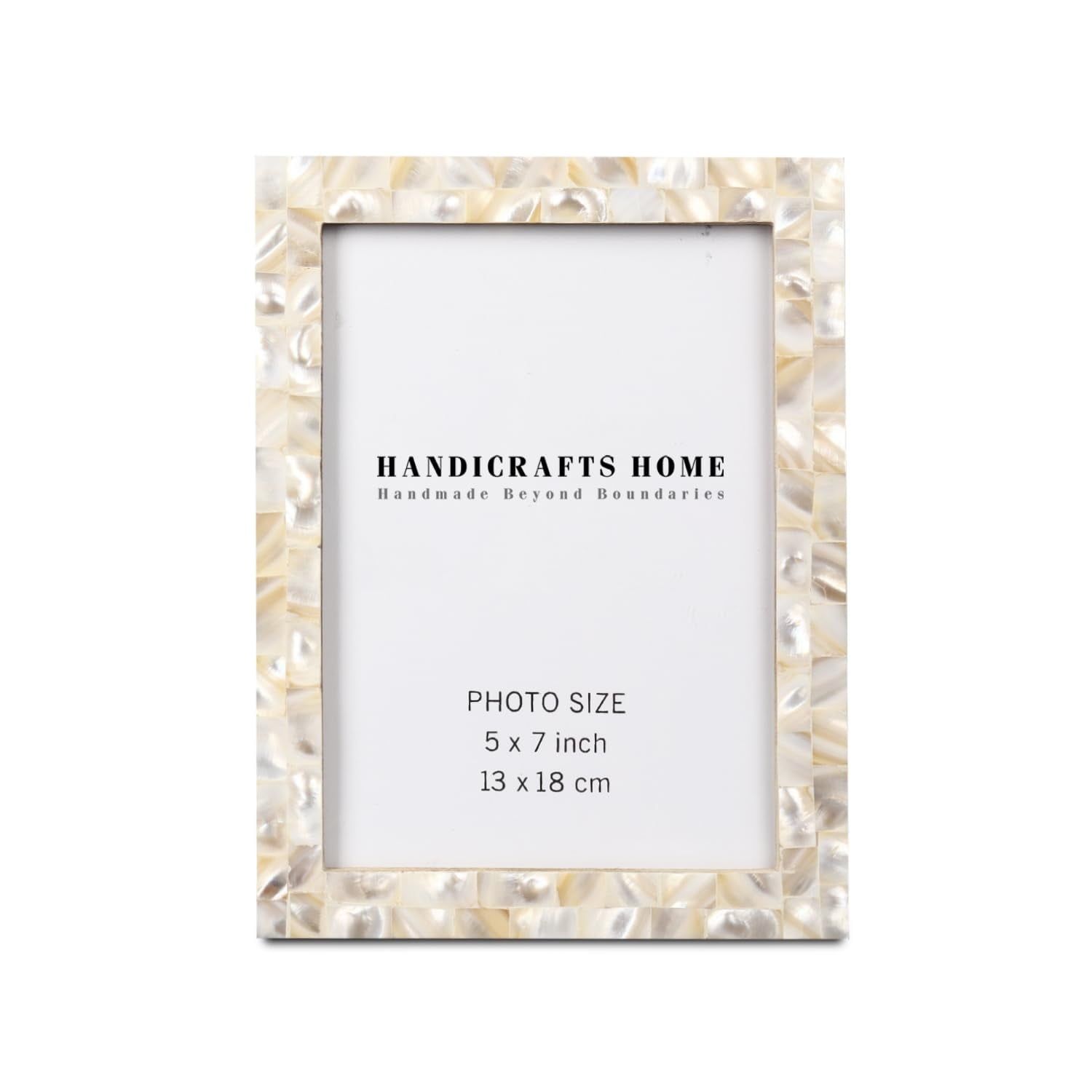 5x7 White Mother of Pearl Picture Frame