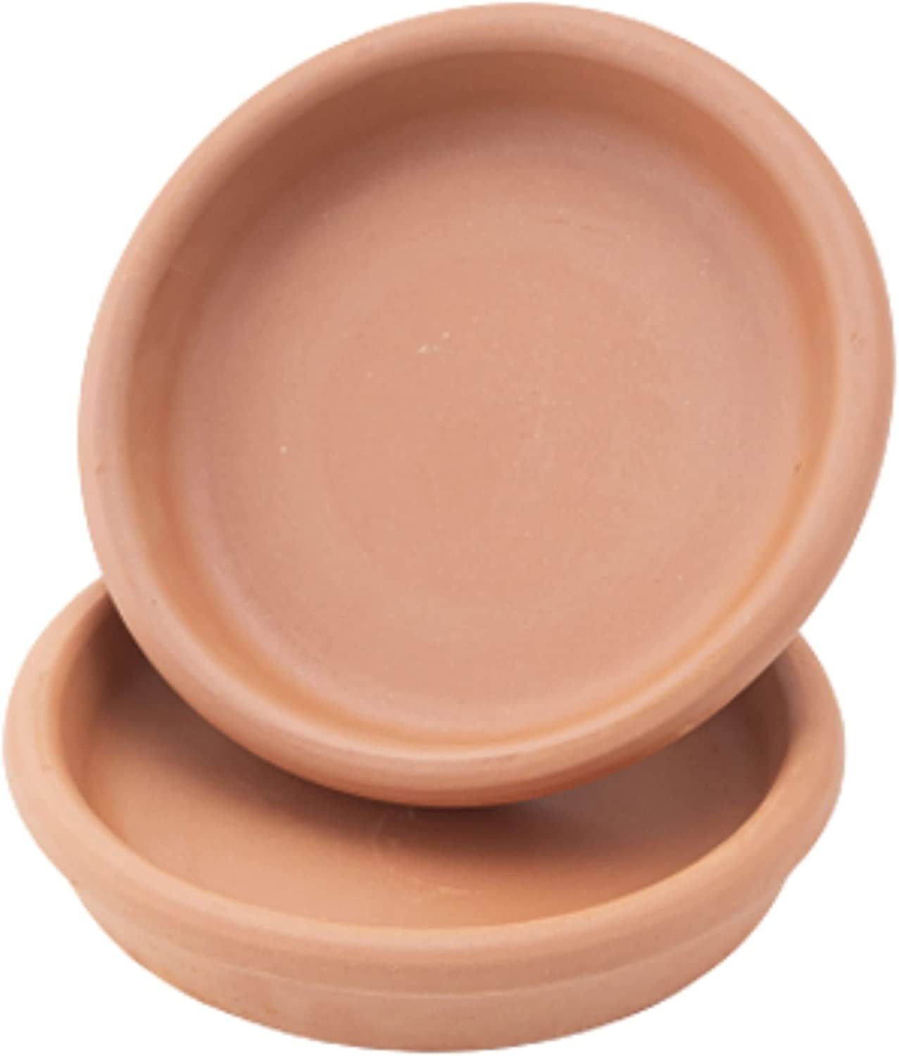 Handmade Unglazed Terracotta Round Roaster Pan Set