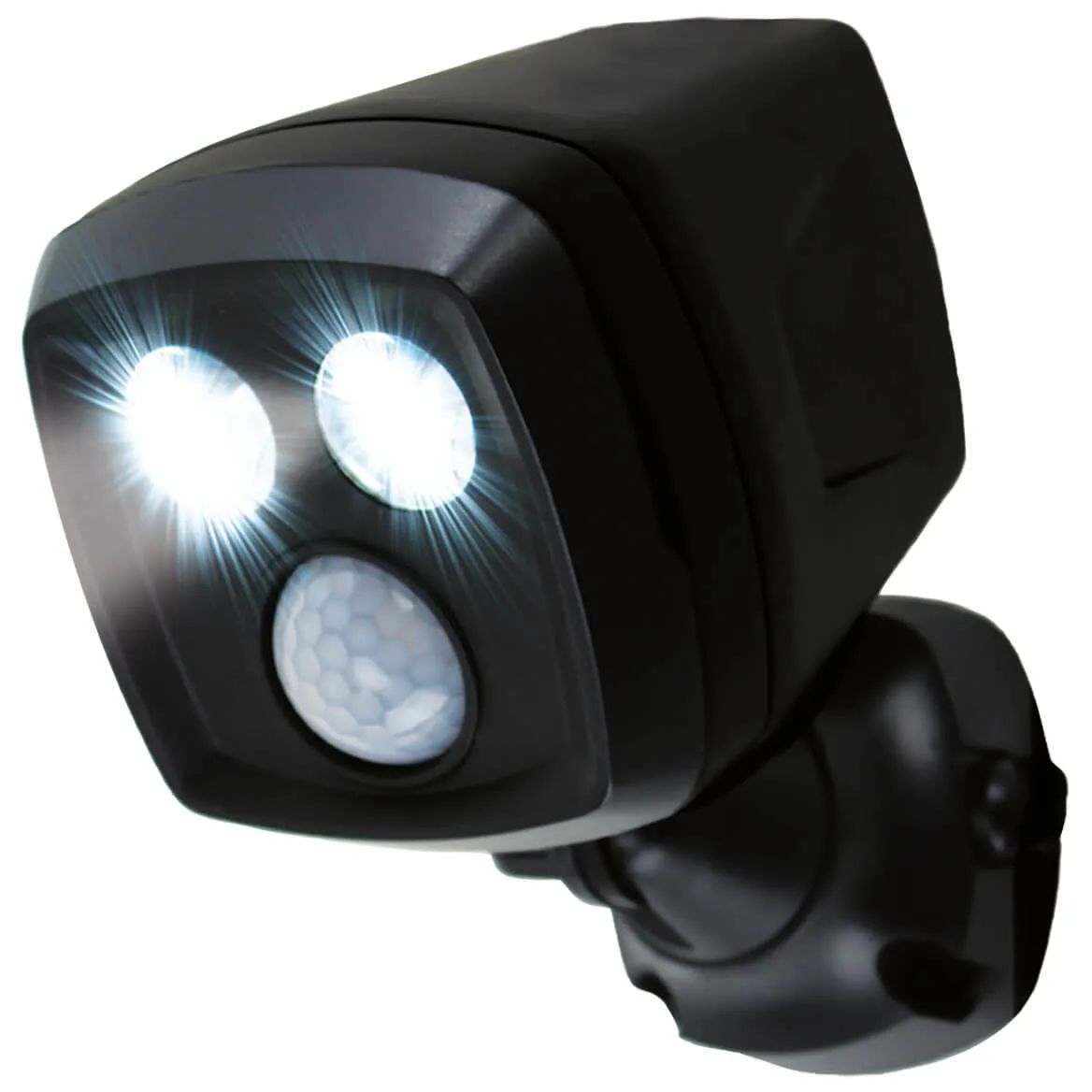 Handy Brite 500 lm Motion-Sensing Battery-Powered LED Black Spotlight