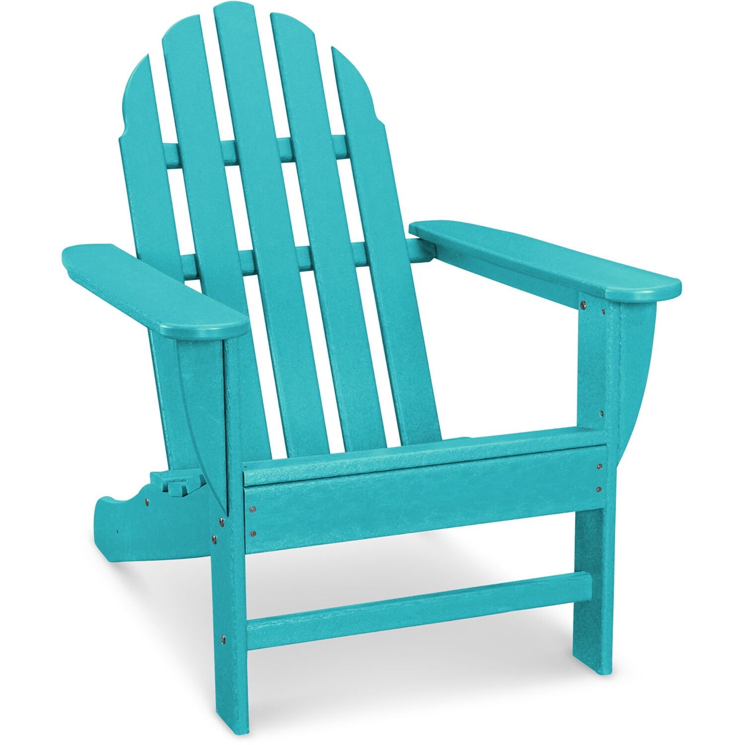 Aruba Blue HDPE All-Weather Adirondack Chair with Arms