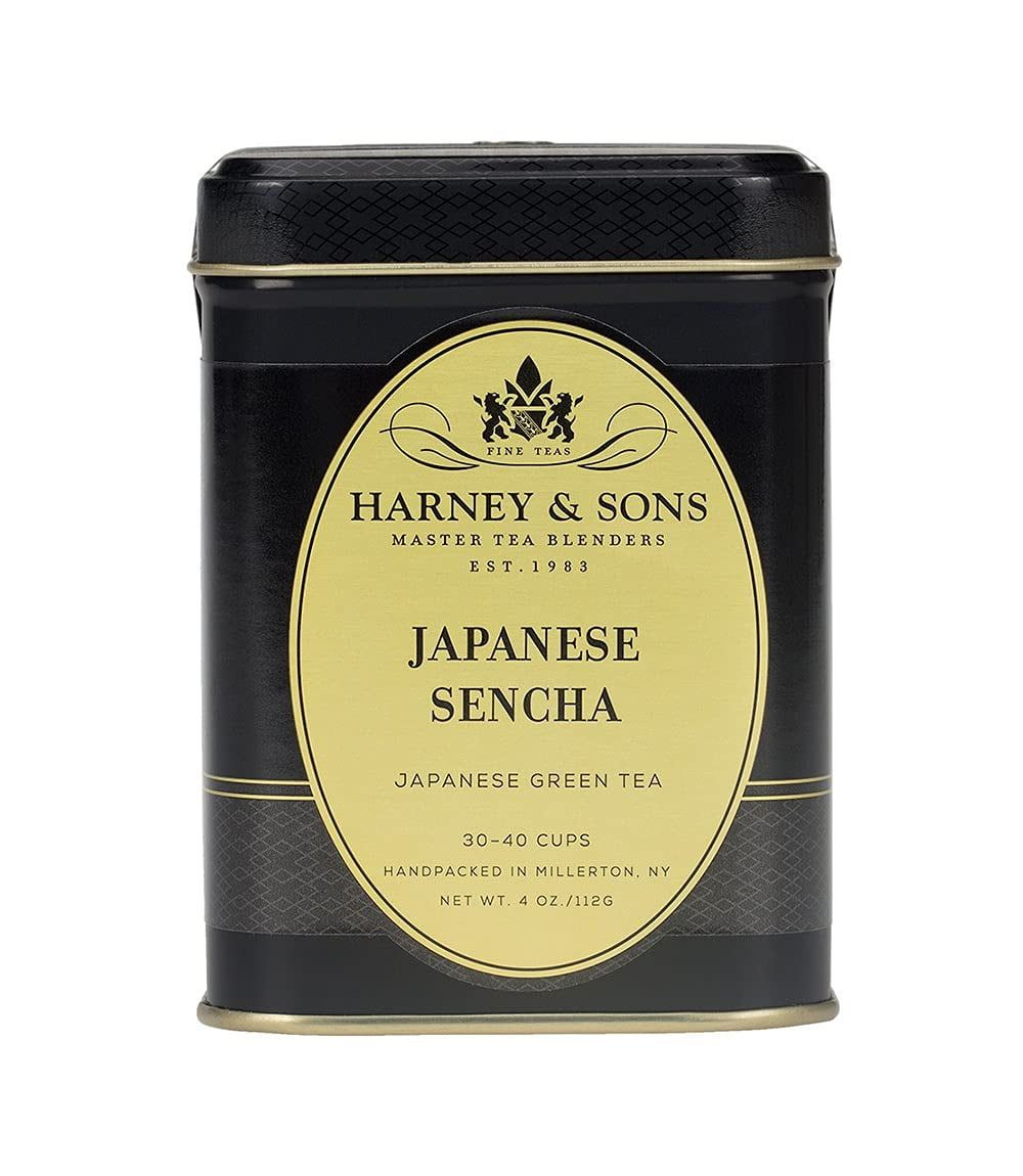 Harney & Sons Japanese Sencha Loose Leaf Green Tea, 4 oz Tin