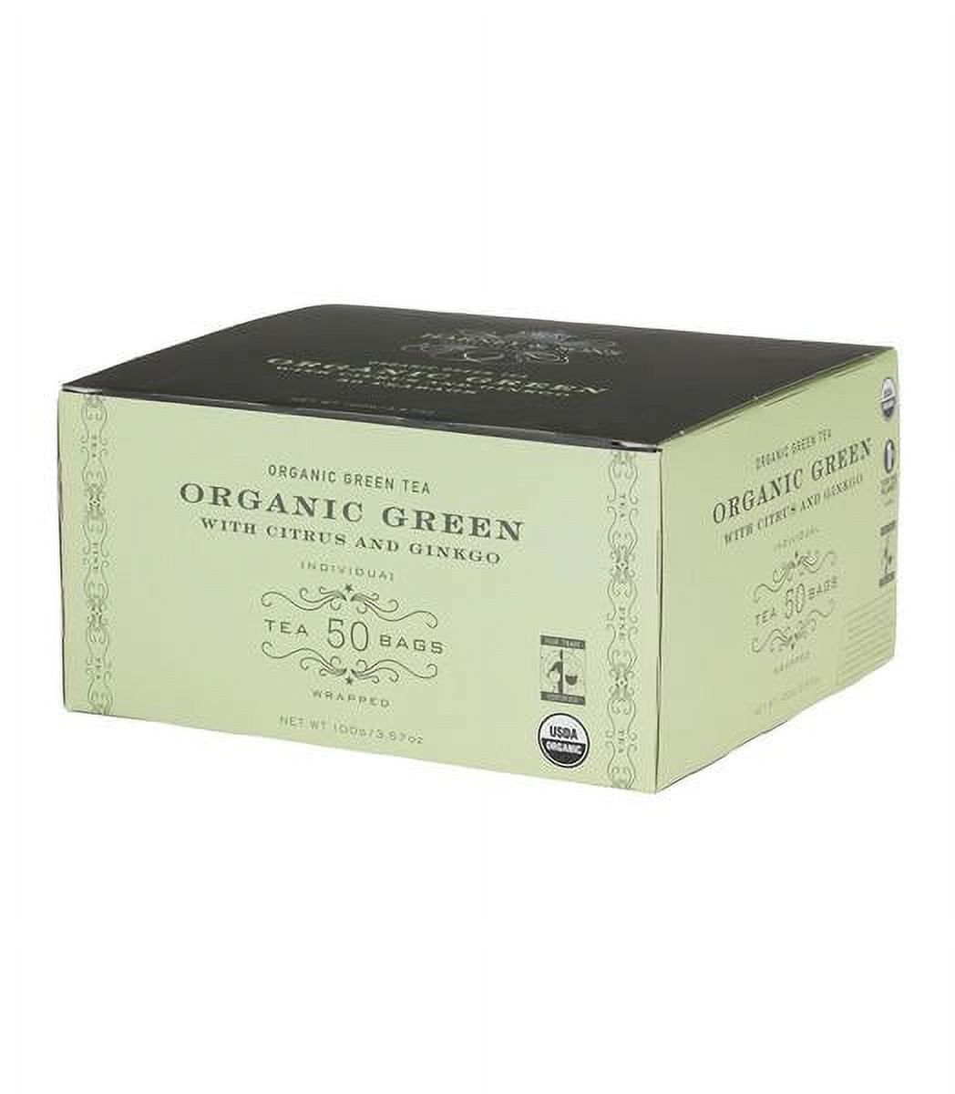 Organic Green Tea with Citrus and Ginkgo, 50 Bags