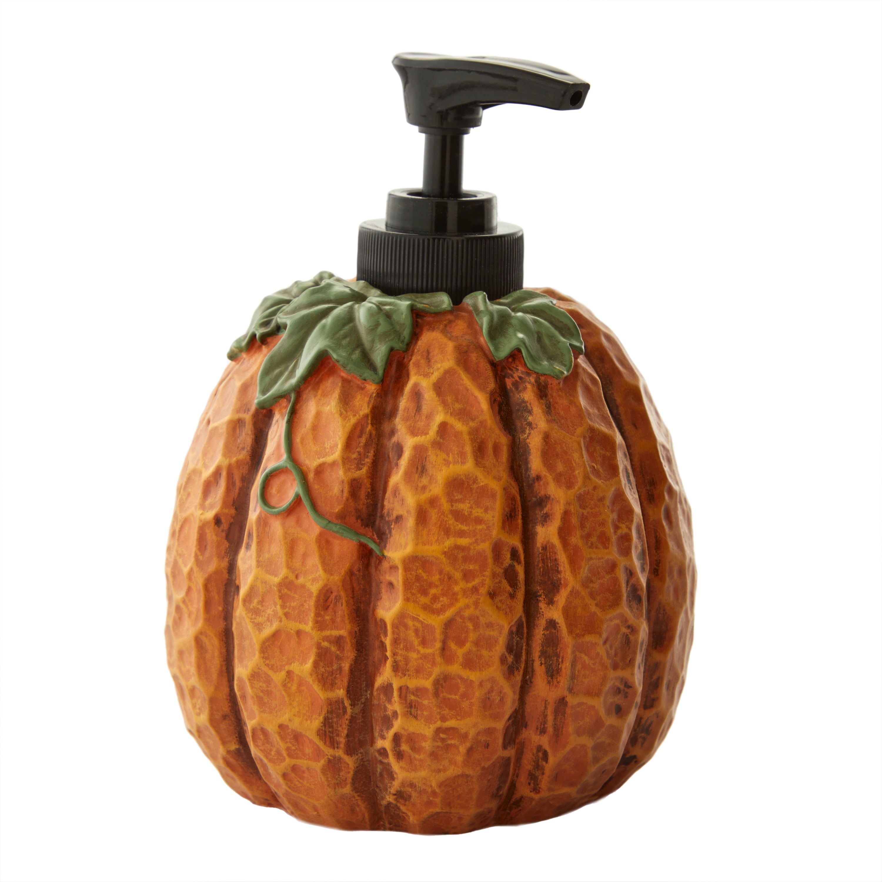 Hand-Painted Pumpkin Resin Lotion Soap Dispenser