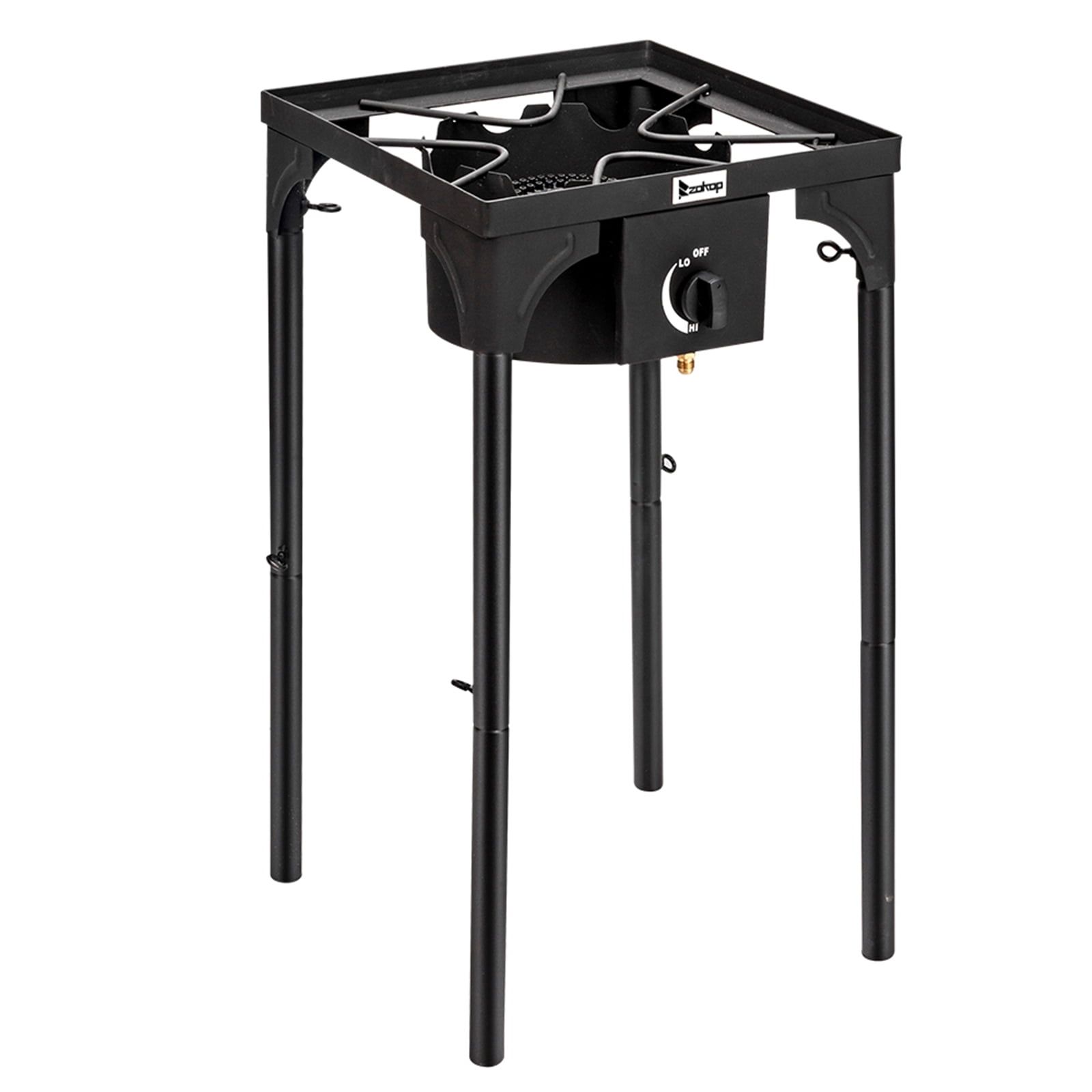 Black Cast Iron Single Burner Propane Outdoor Stove