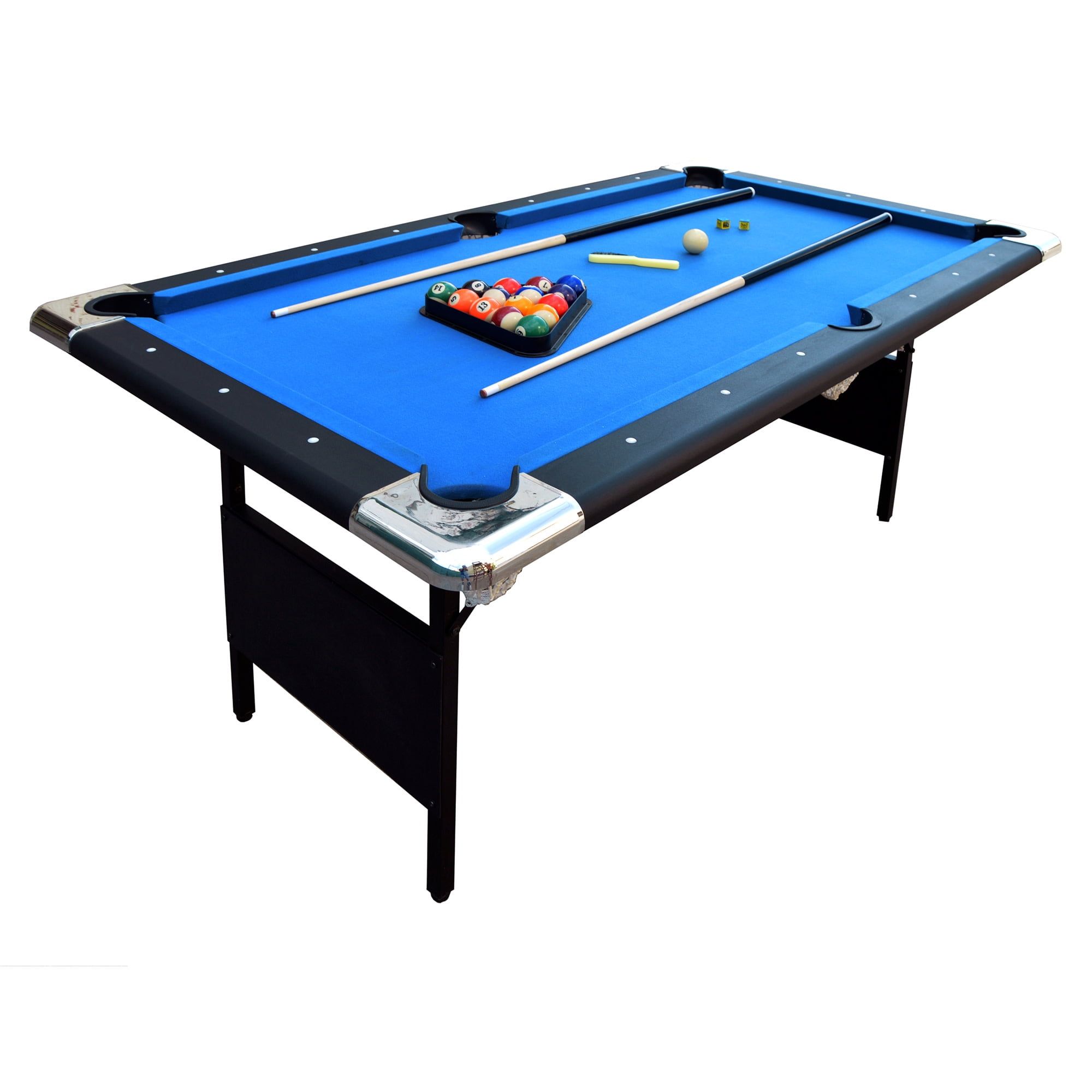 Hathaway Fairmont 6-Foot Blue Felt Portable Pool Table