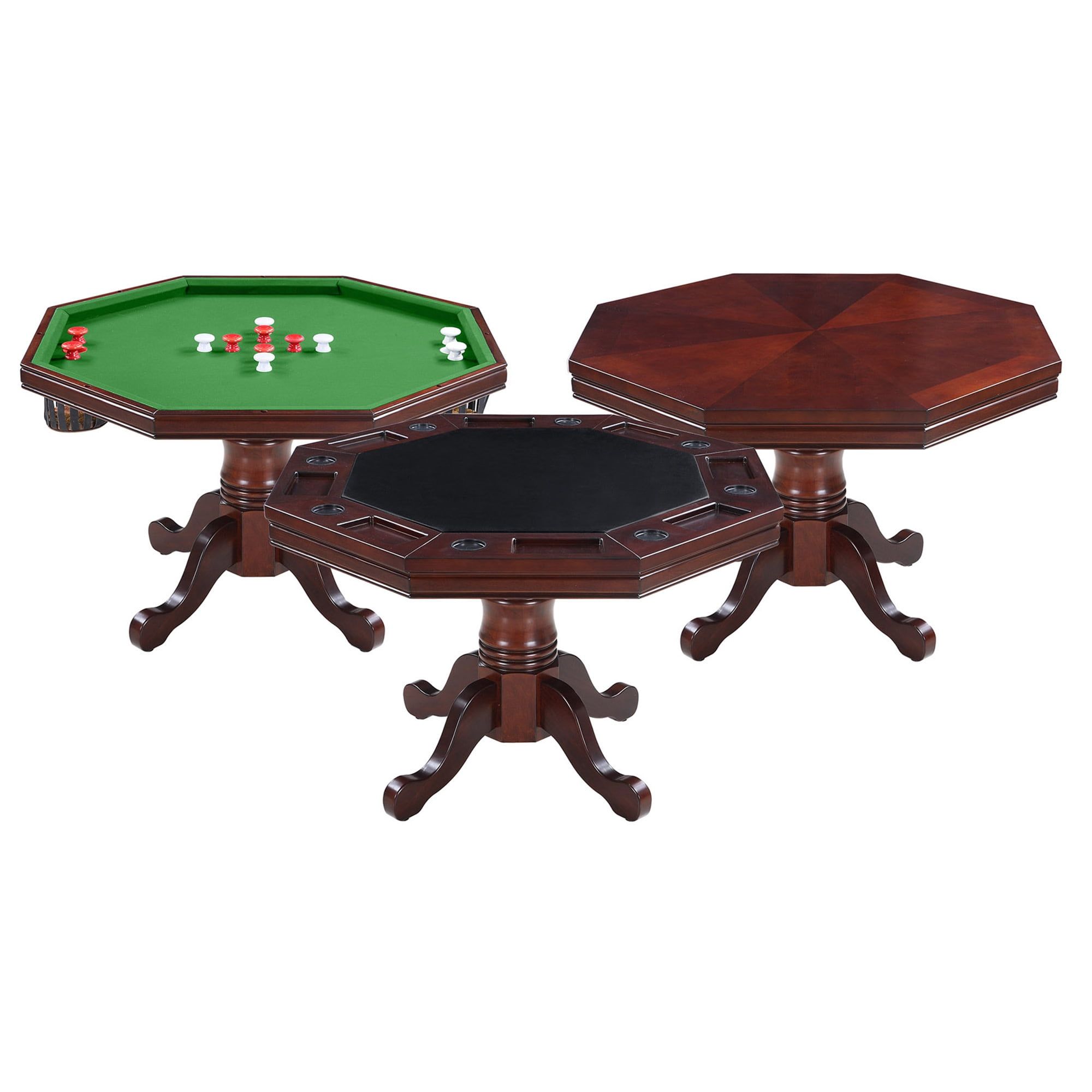 Kingston Walnut 48" 3-in-1 Rotating Game Table