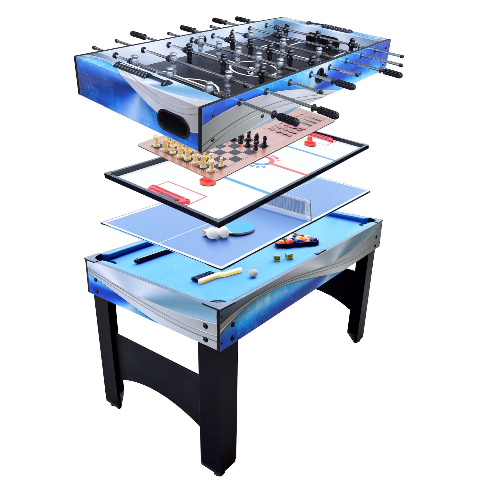 Matrix 54-Inch Blue 7-in-1 Multi-Game Table