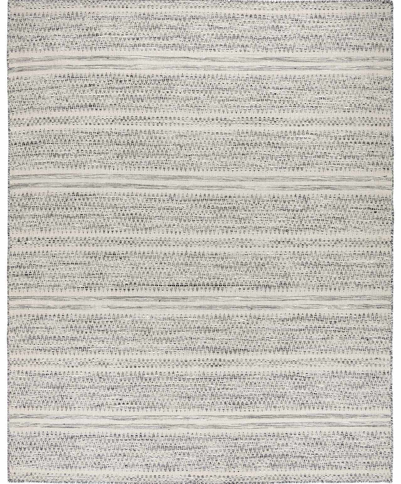 Handmade Black and Gray Wool 5' x 7'6" Area Rug