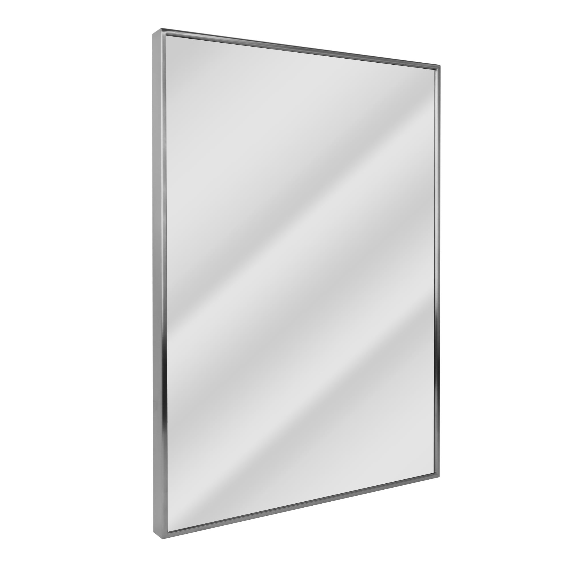 Elegant Brushed Nickel Stainless Steel 22x34 Vanity Mirror