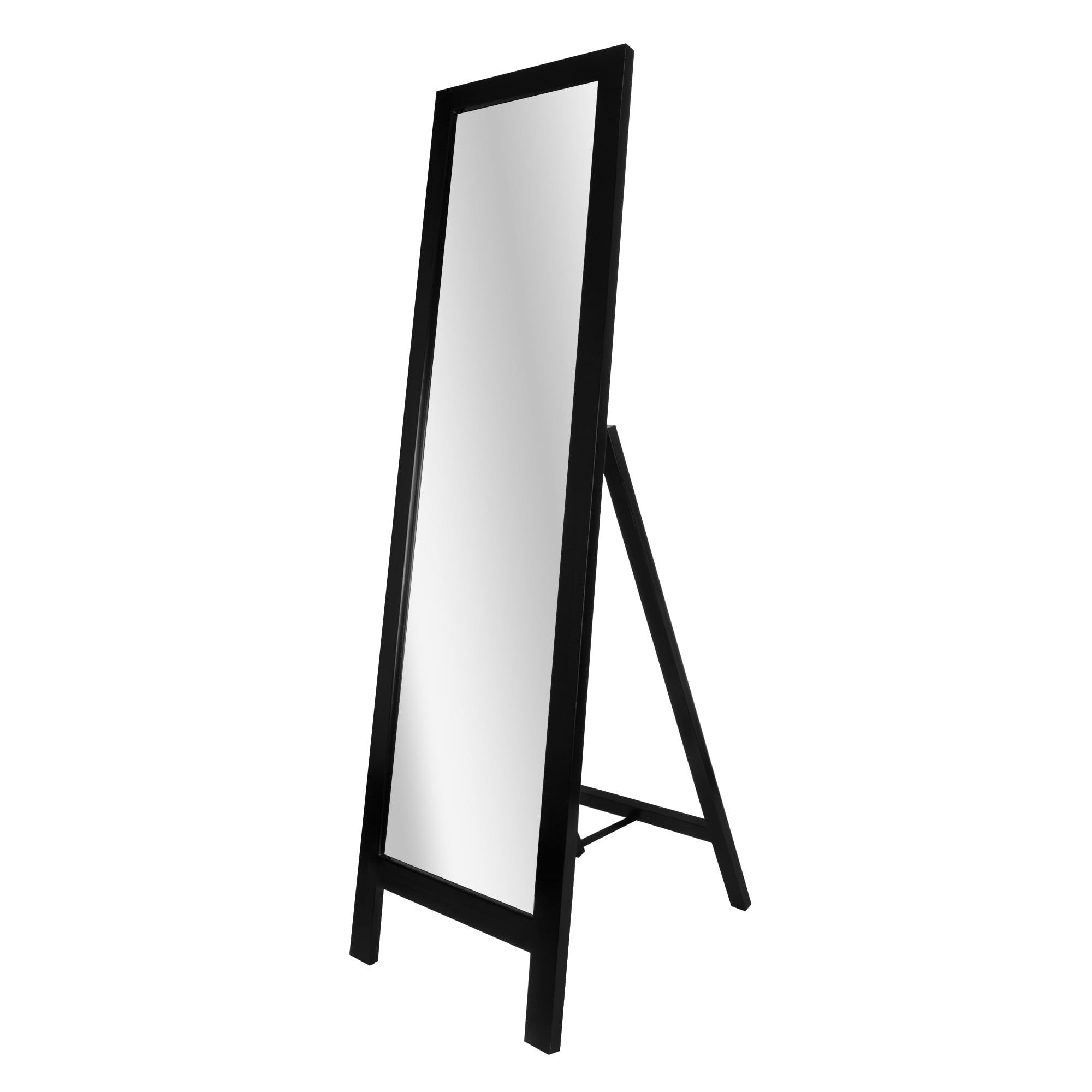 Minimalist Dark Espresso Full-Length Wood Standing Mirror - 18" x 64"