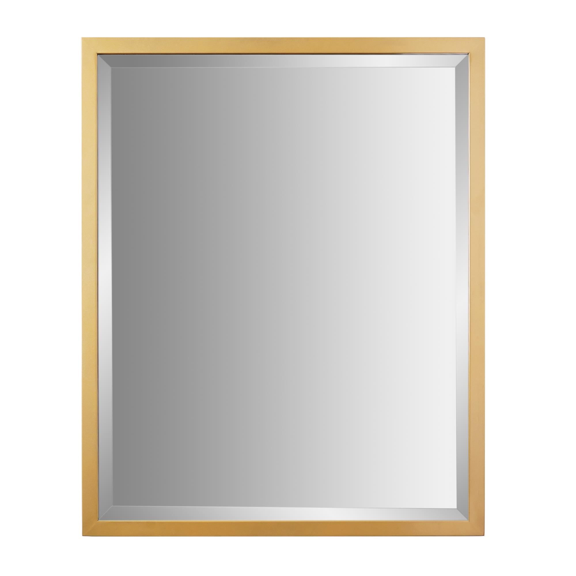 Gold Framed Beveled Edge Rectangular Wall Mirror 24" x 30"