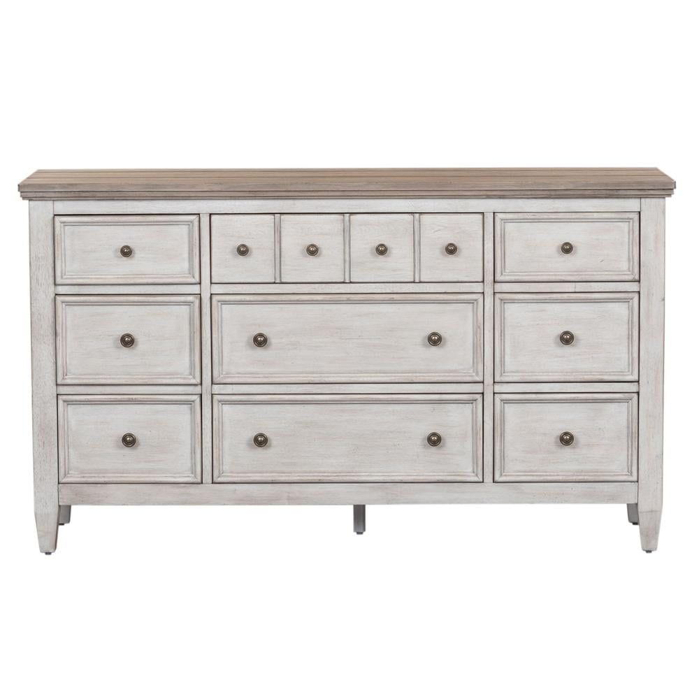 Heartland White 9-Drawer Cottage Dresser with Felt Lined Drawers