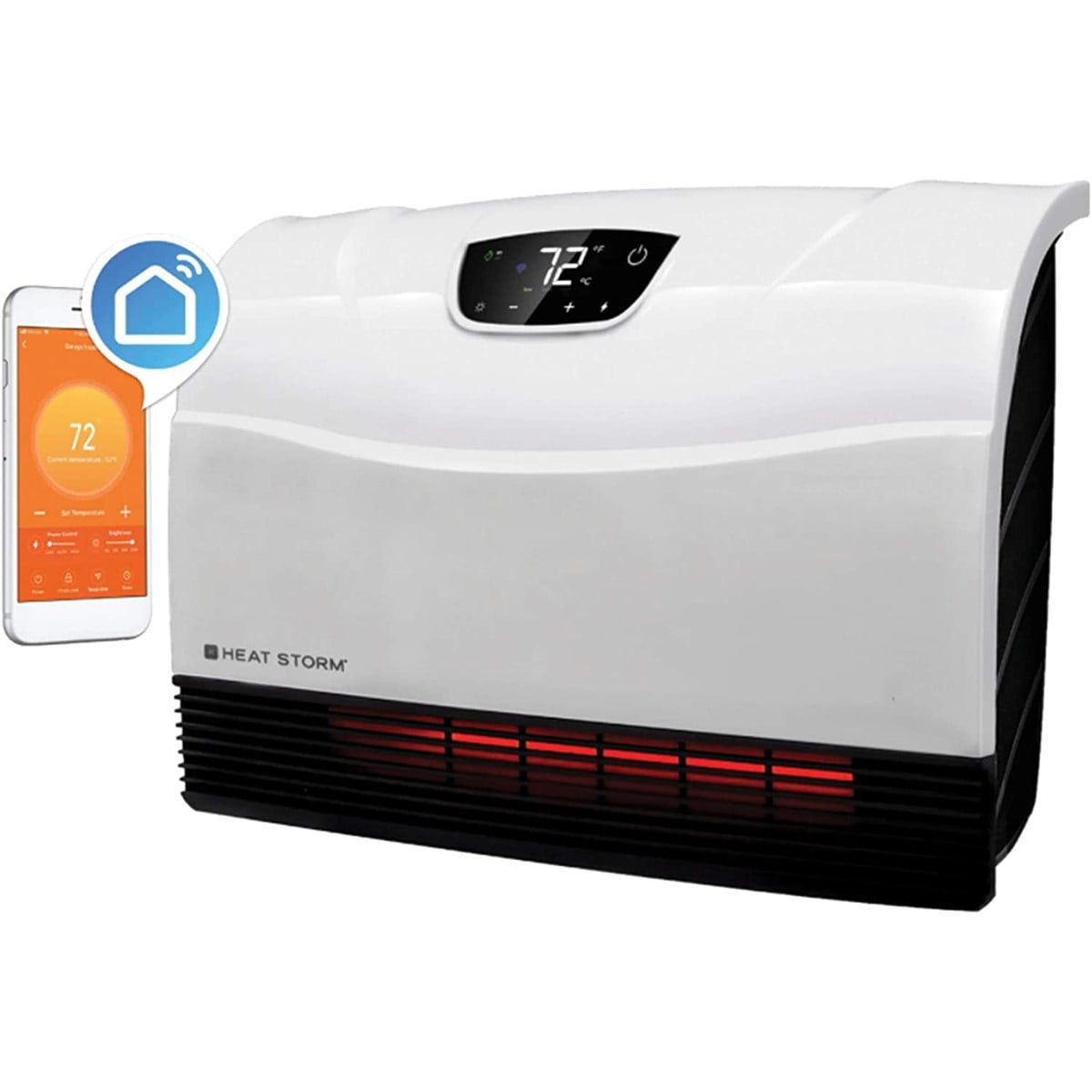 Heat Storm Phoenix 1500W Wifi Infrared Space Heater, Indoor, White, HS-1500-PHX-WIFI, Brand New