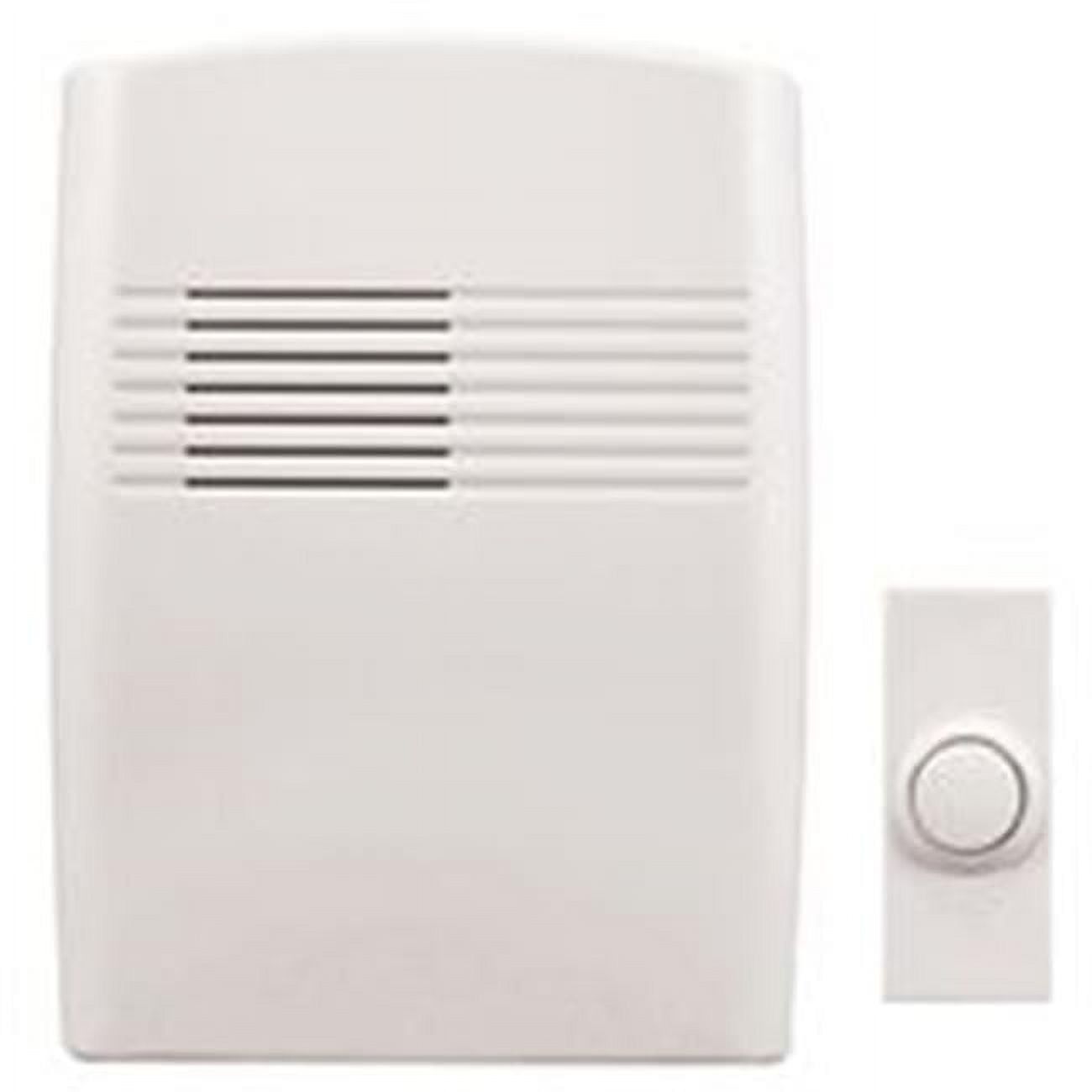 Wireless White Door Chime Kit with Adjustable Volume