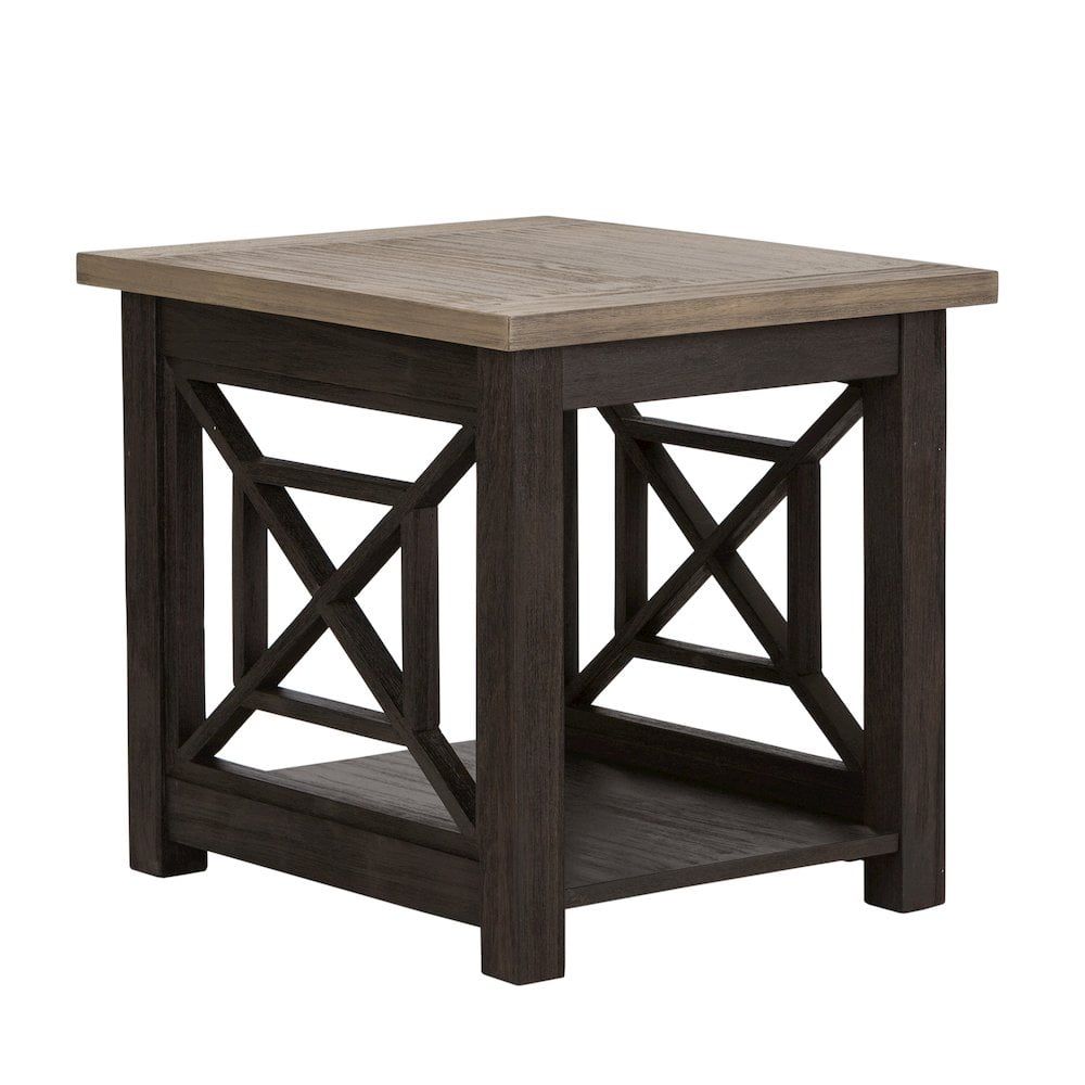 Heatherbrook Black and Ash 3 Piece Table Set