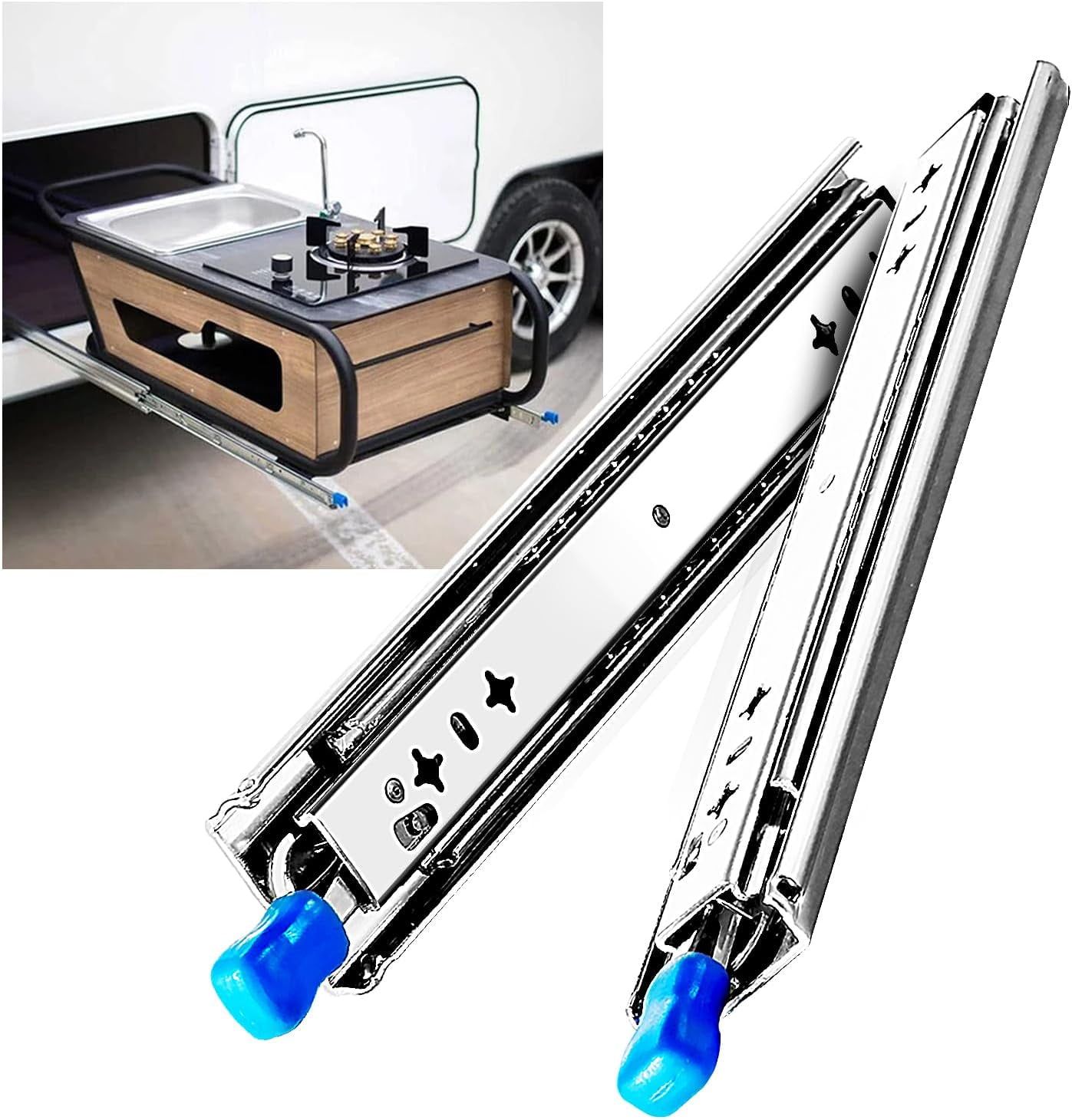 Heavy Duty Steel Side Mount Ball Bearing Drawer Slides