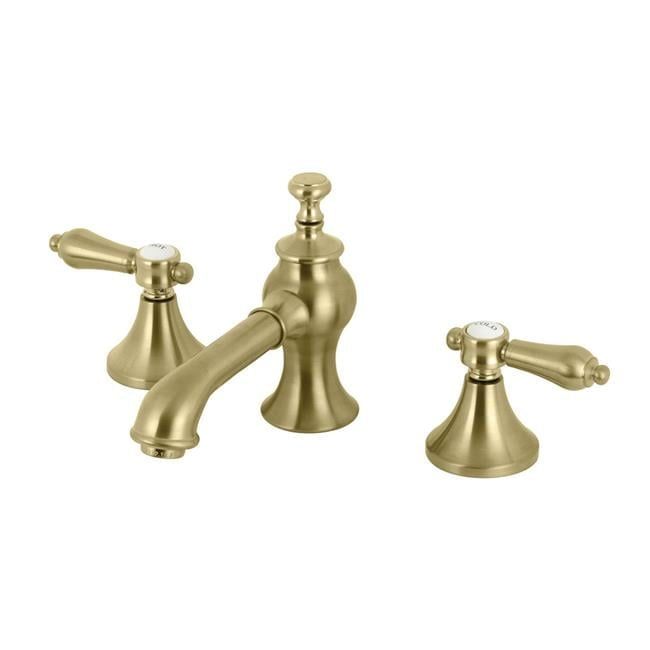 Brushed Brass 8-Inch Widespread Double Handle Bathroom Faucet