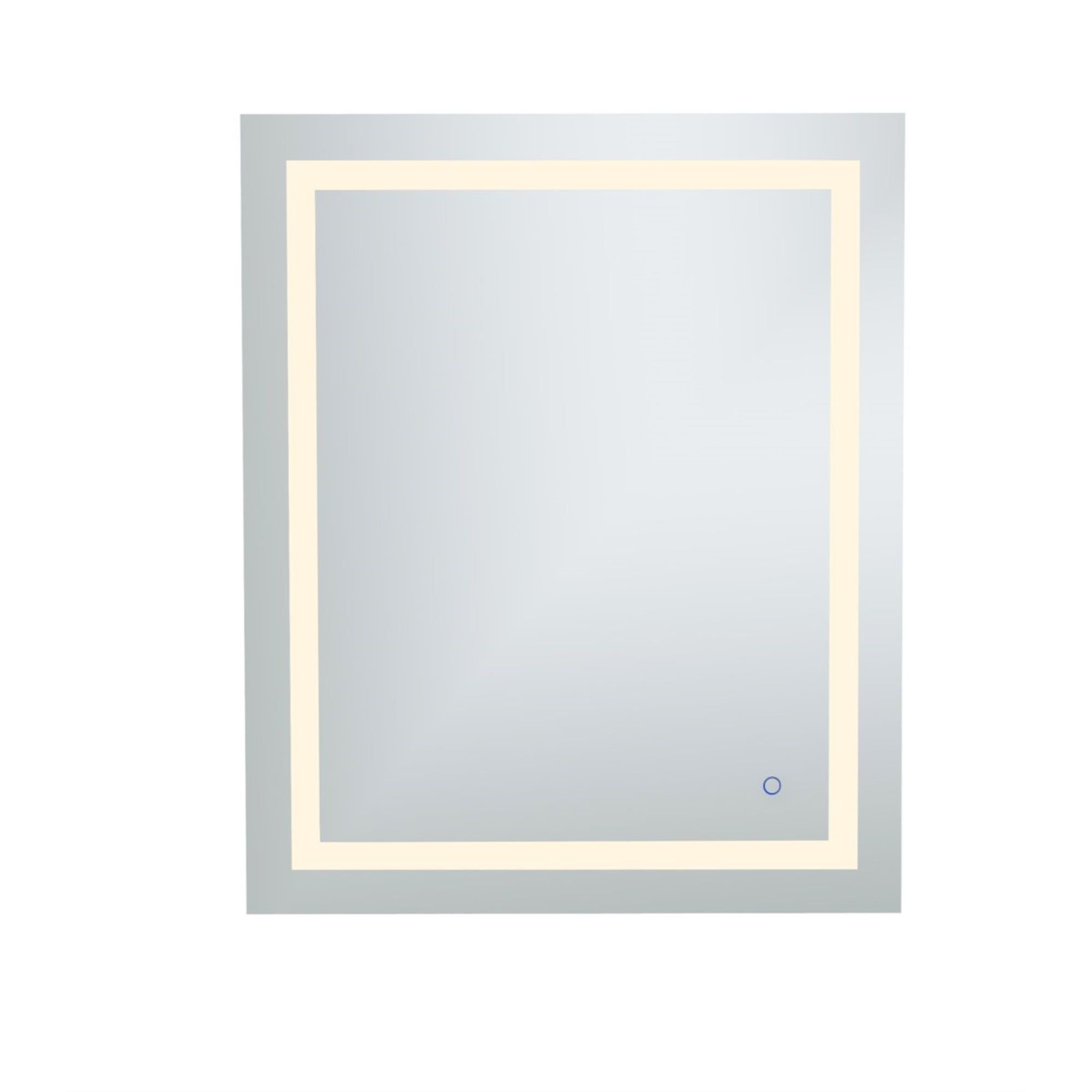 Helios Silver Rectangular LED Bathroom Vanity Mirror