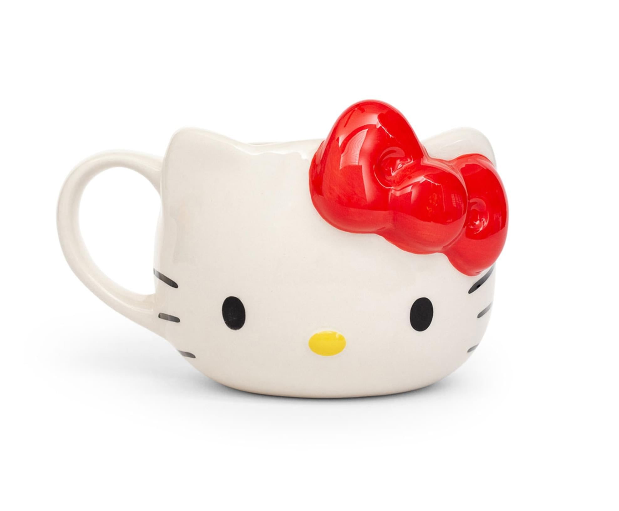 Hello Kitty Red Bow Ceramic 3D Sculpted Mug, 22-Ounces