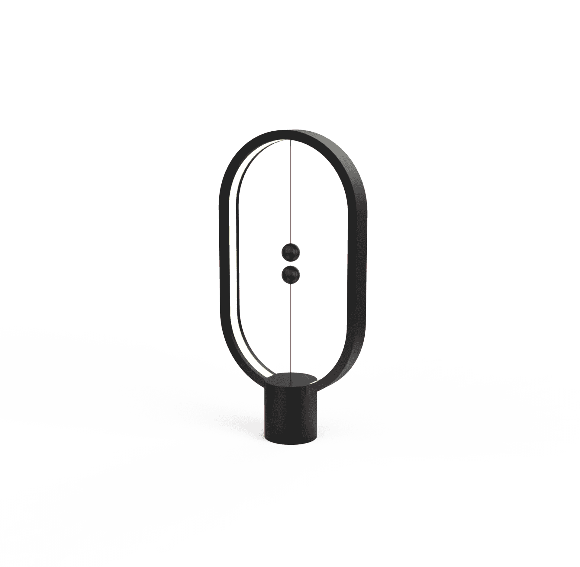 Black Ellipse USB Chargeable Magnetic Balance Lamp