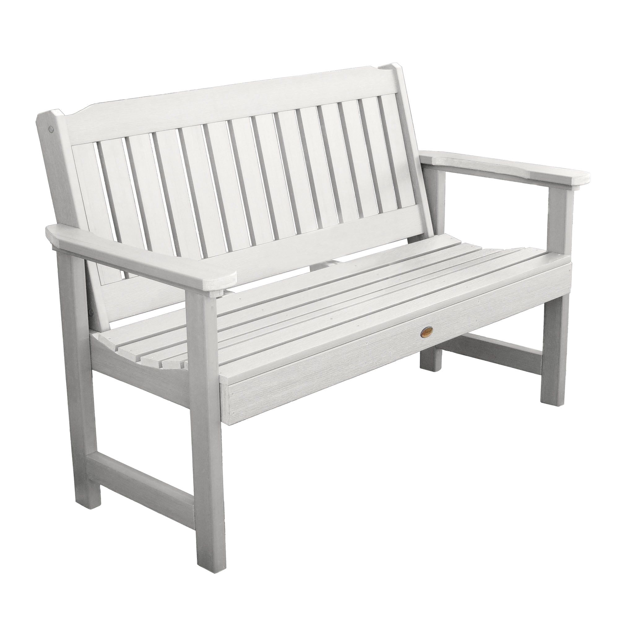 White Recycled Plastic 63" Outdoor Garden Bench