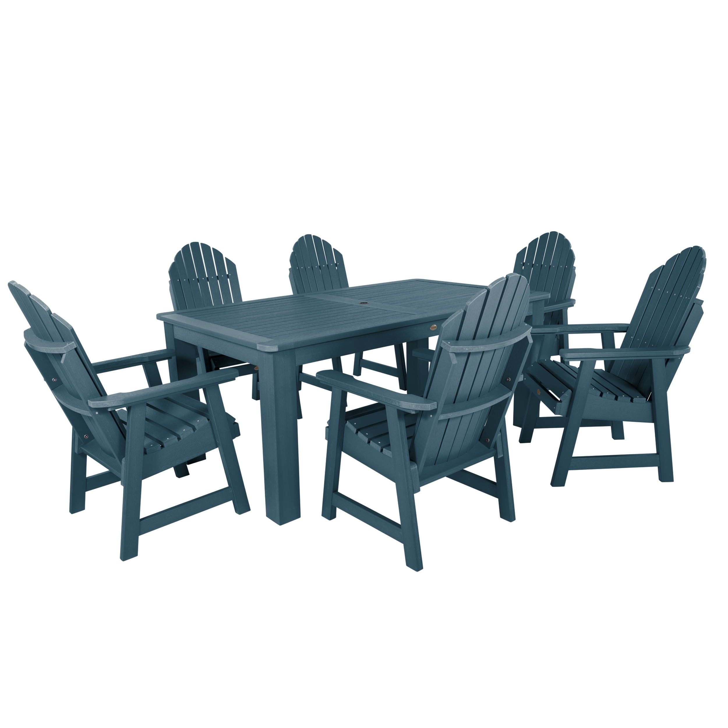 Nantucket Blue 7-Piece Modern Dining Set for 6