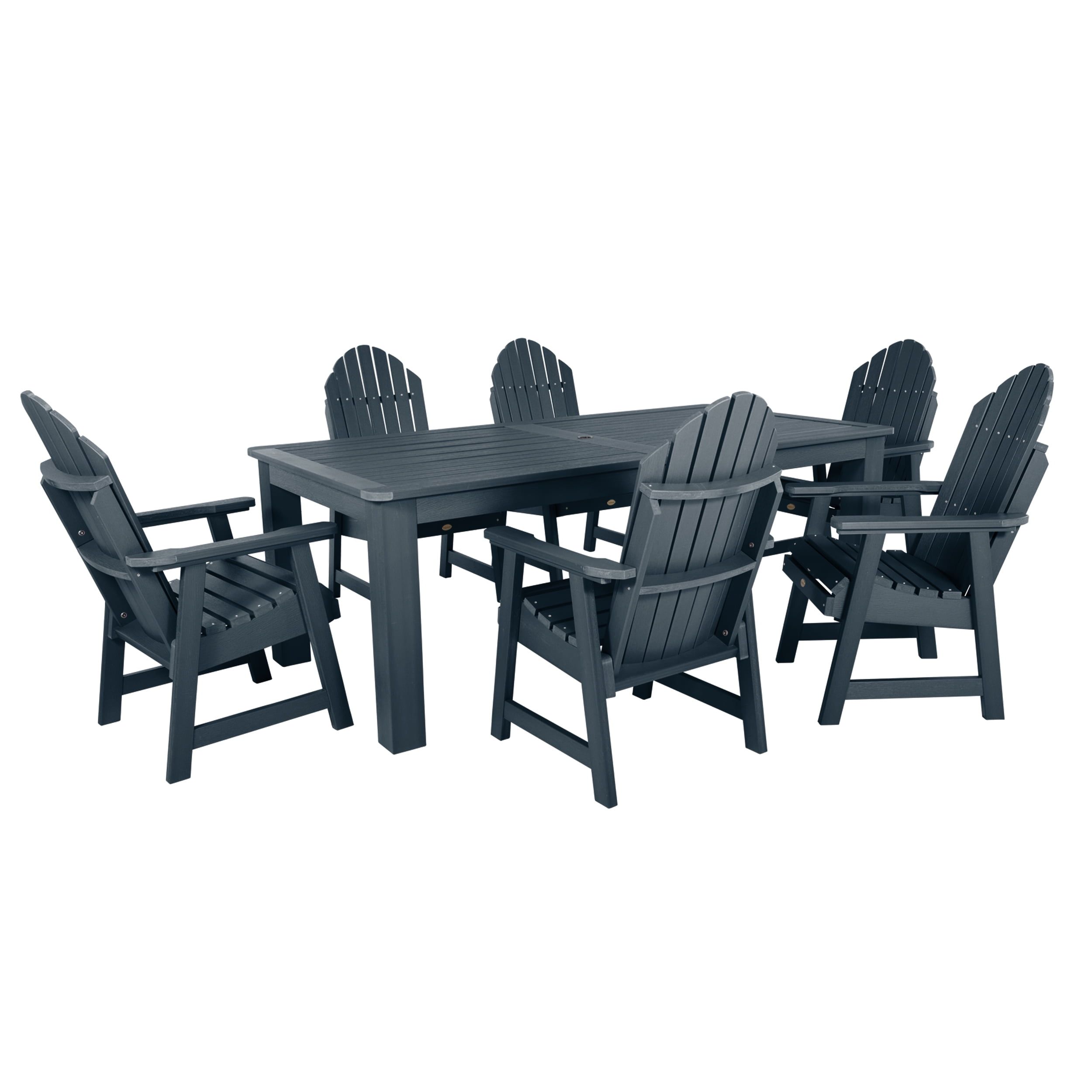 Hamilton Blue 7-Piece Rectangular Outdoor Dining Set