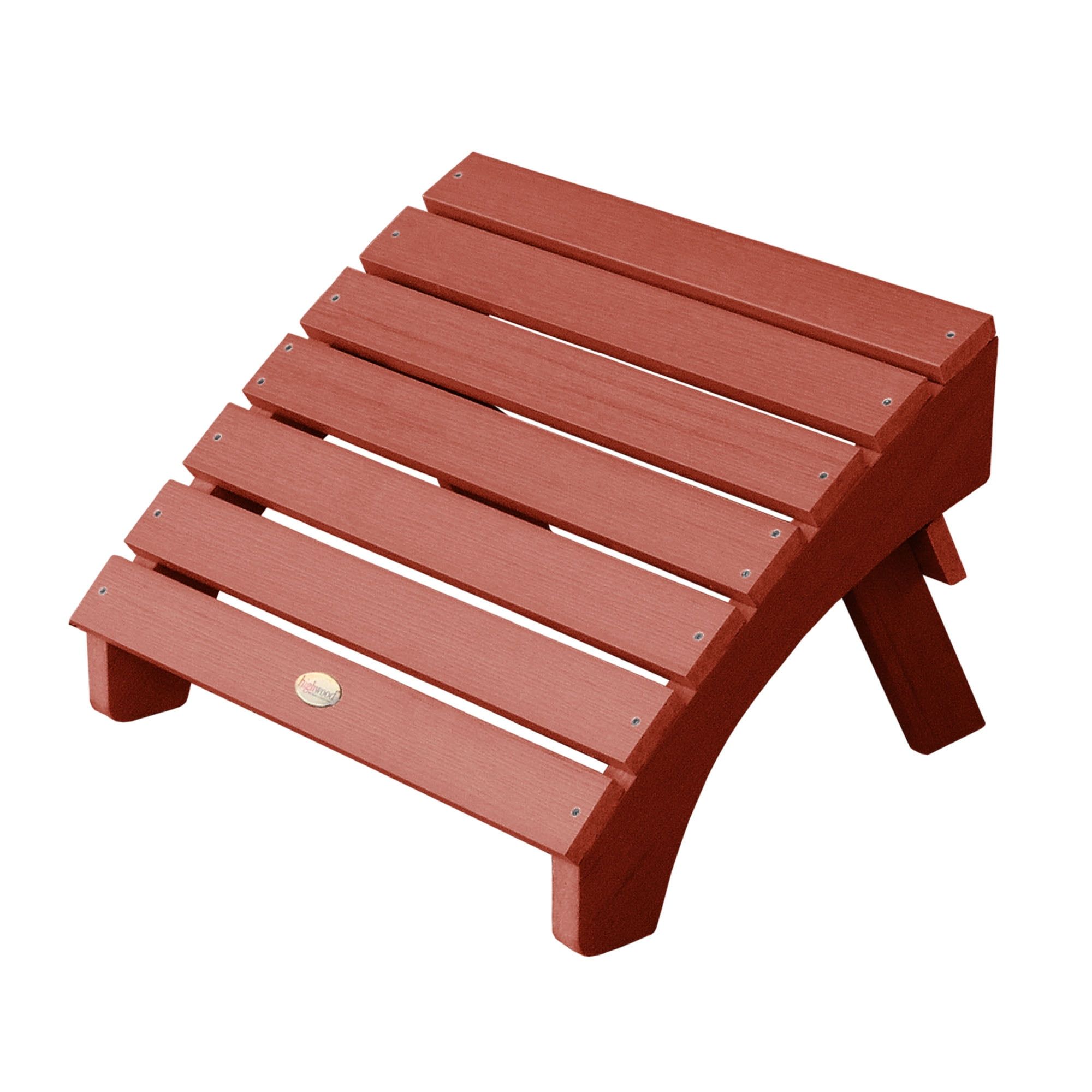 Rustic Red High-Grade Poly Lumber Folding Ottoman