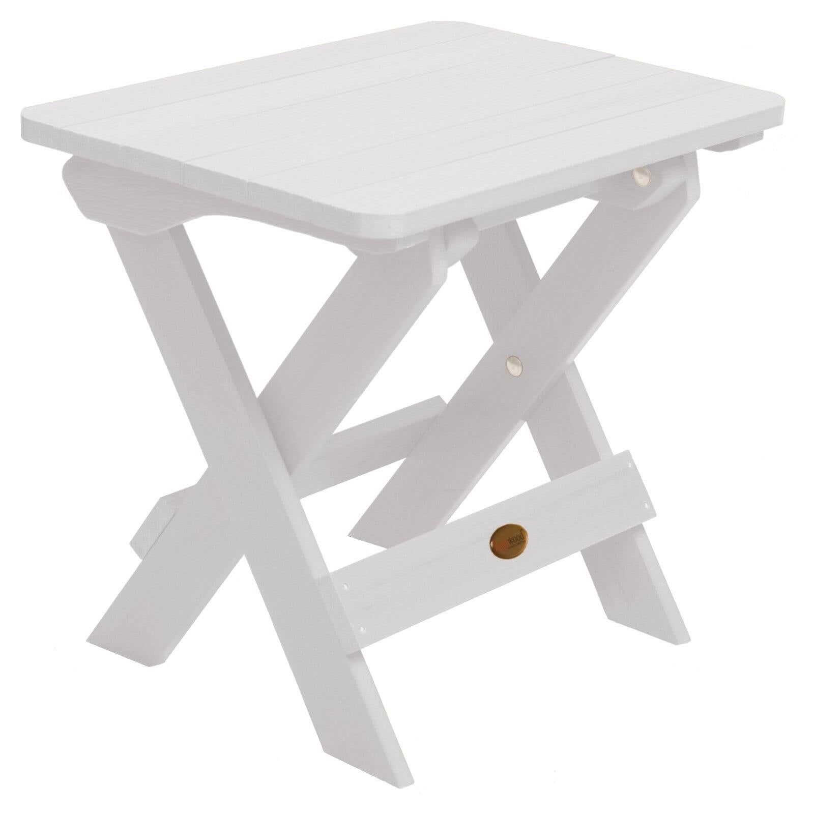 Highwood White Folding Adirondack Side Table