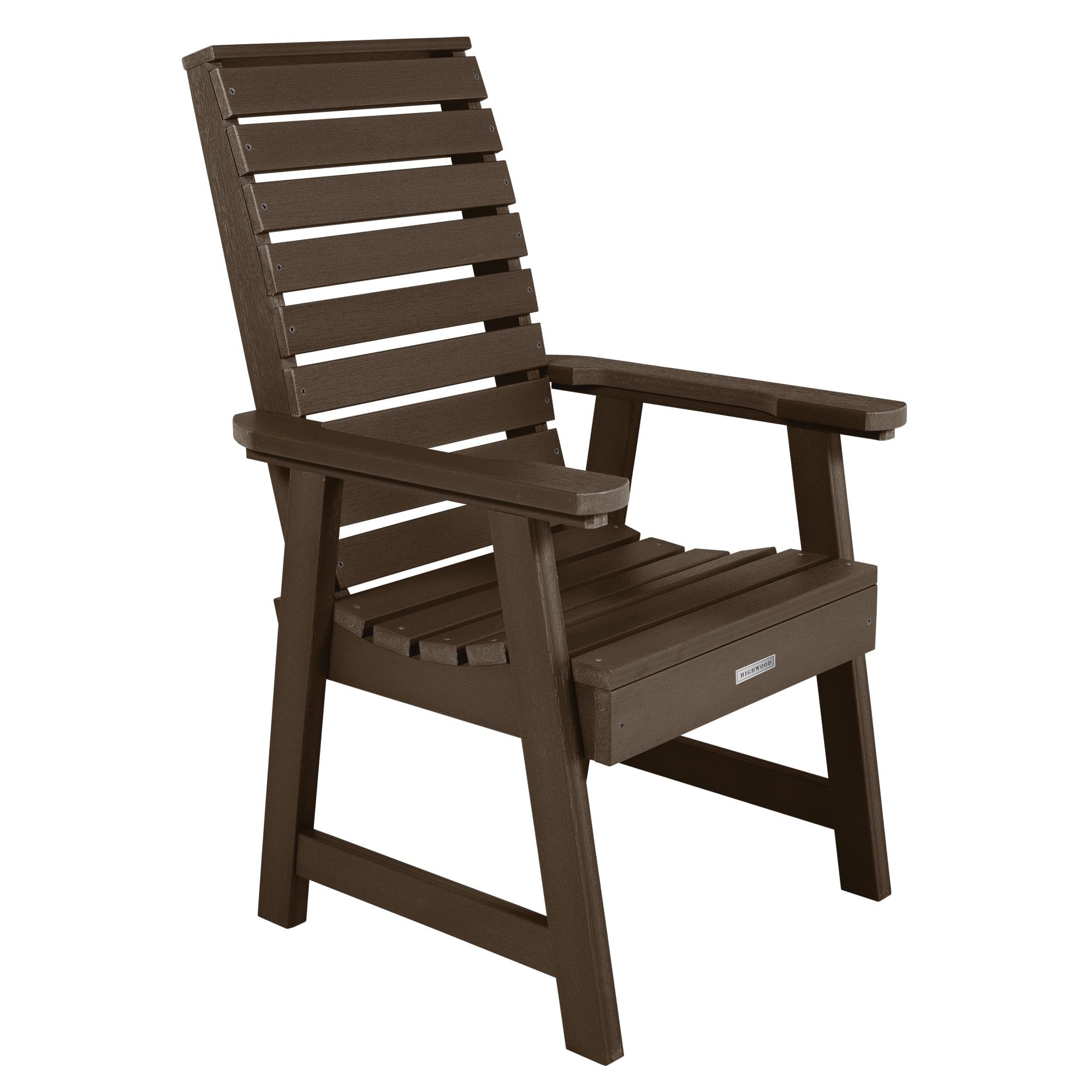 Weathered Acorn Recycled Plastic Outdoor Dining Armchair