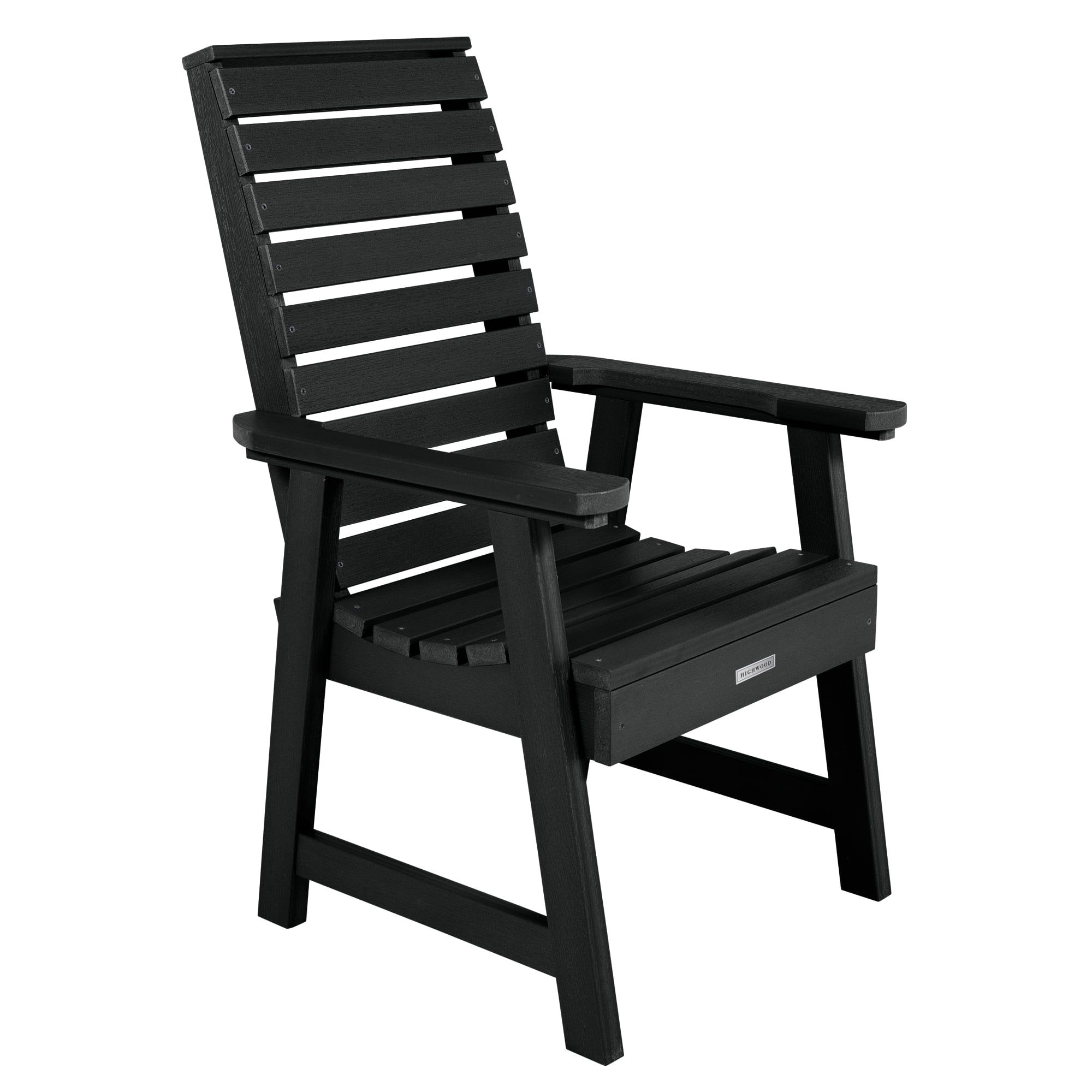 Black Weather-Resistant Synthetic Wood Dining Chair