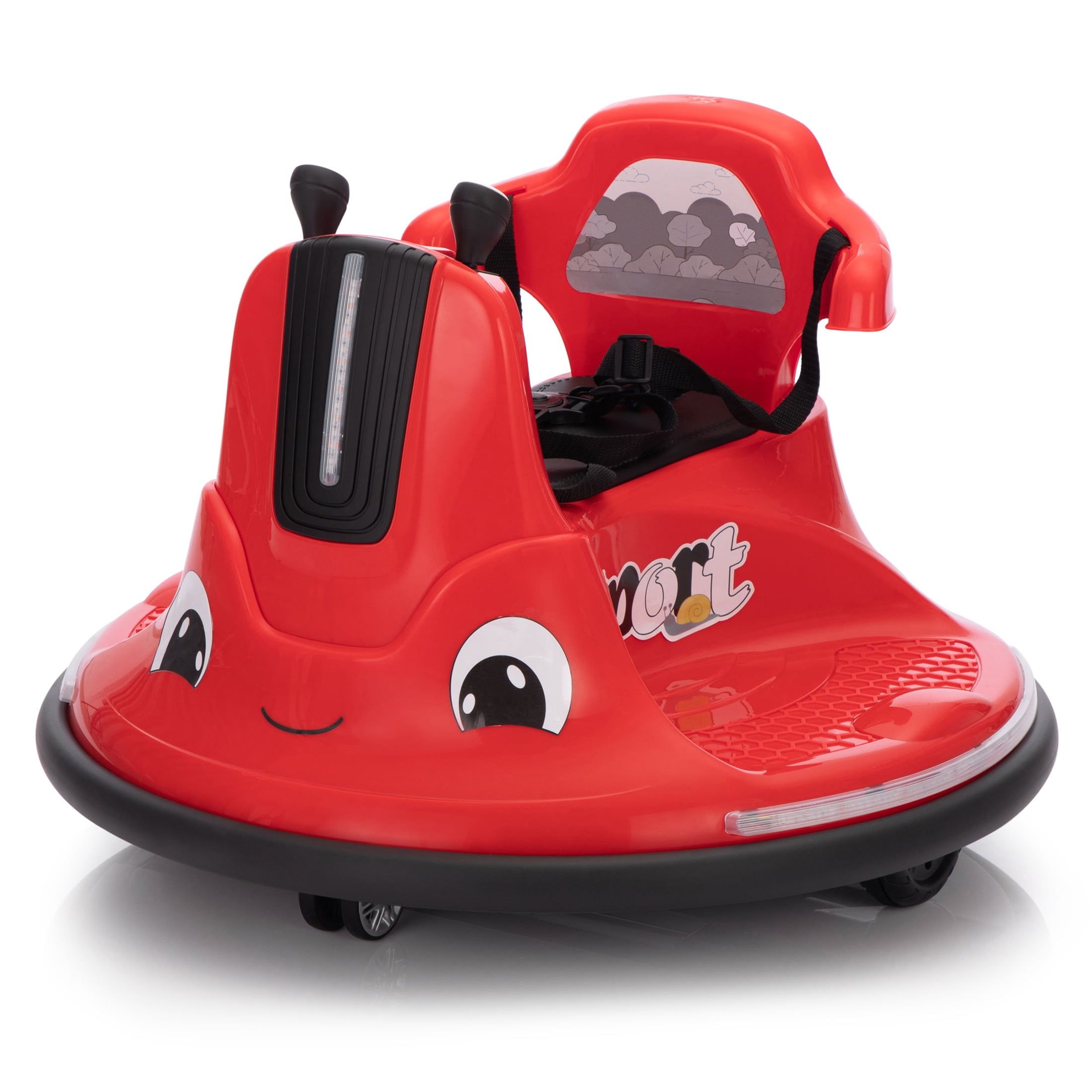 Red 12V Kids Electric Bumper Car with Remote Control