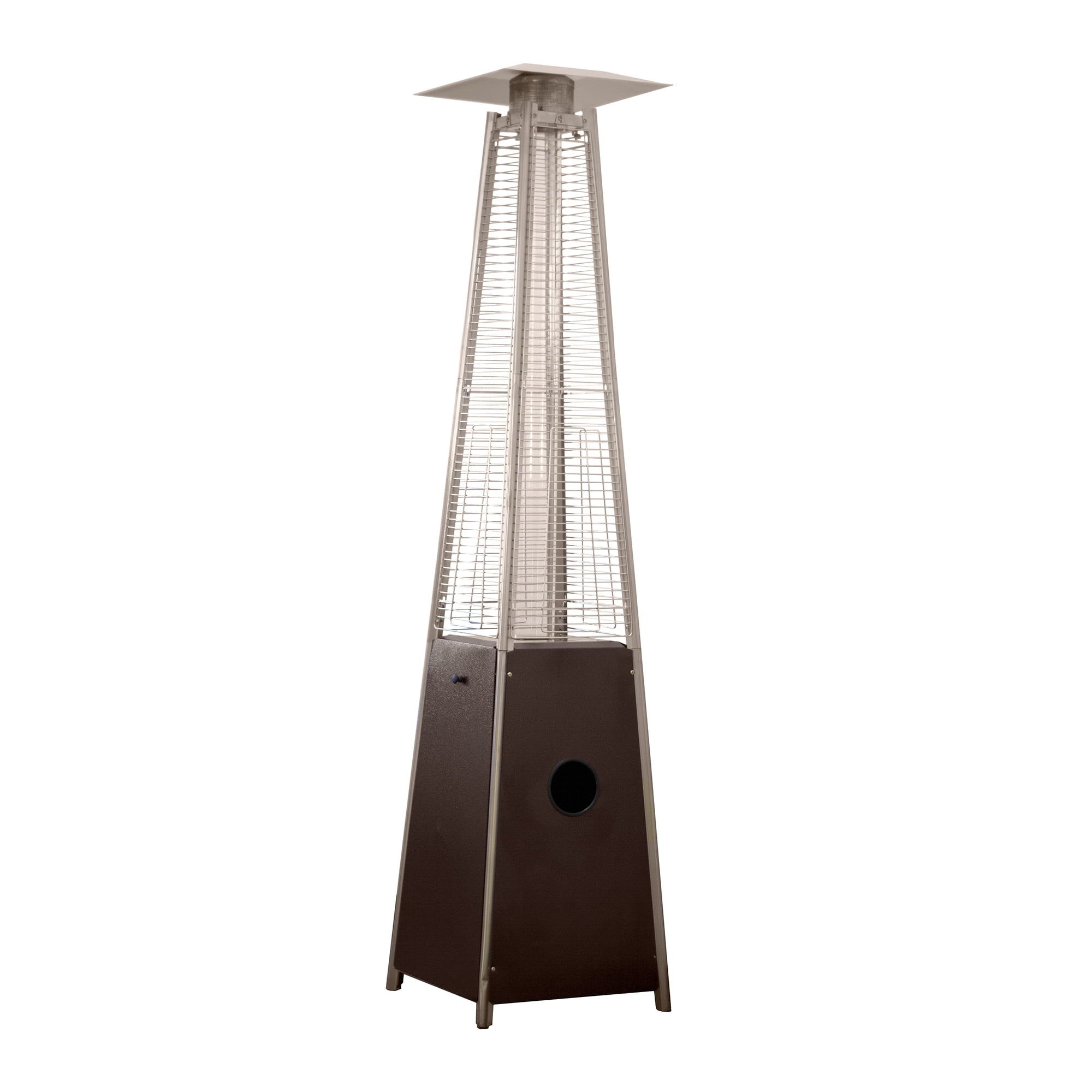 Hammered Bronze Quartz Glass Tube Propane Patio Heater with Wheels