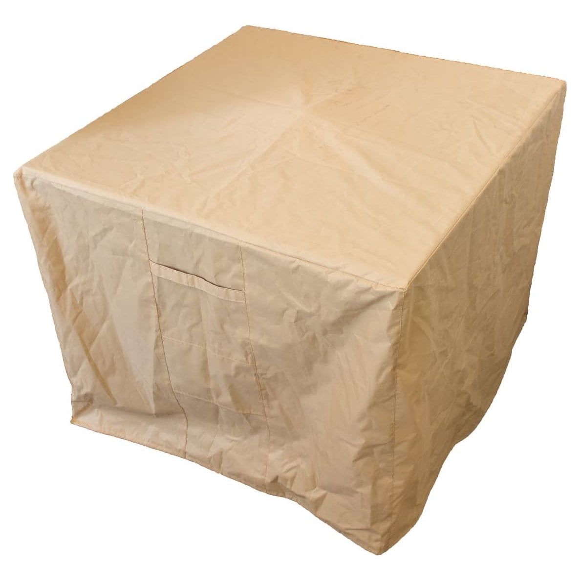 Tan Heavy Duty Waterproof Square Propane Fire Pit Cover