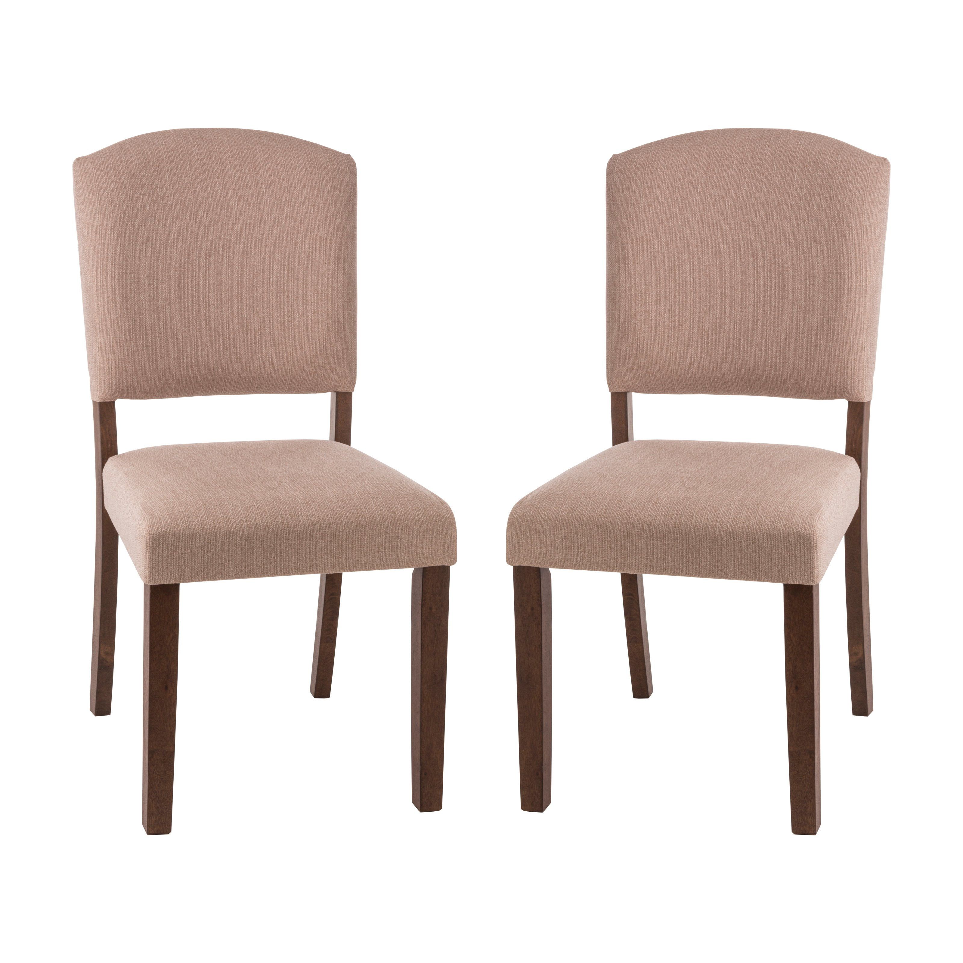 Emerson Oyster Beige Upholstered Parsons Side Chair Set