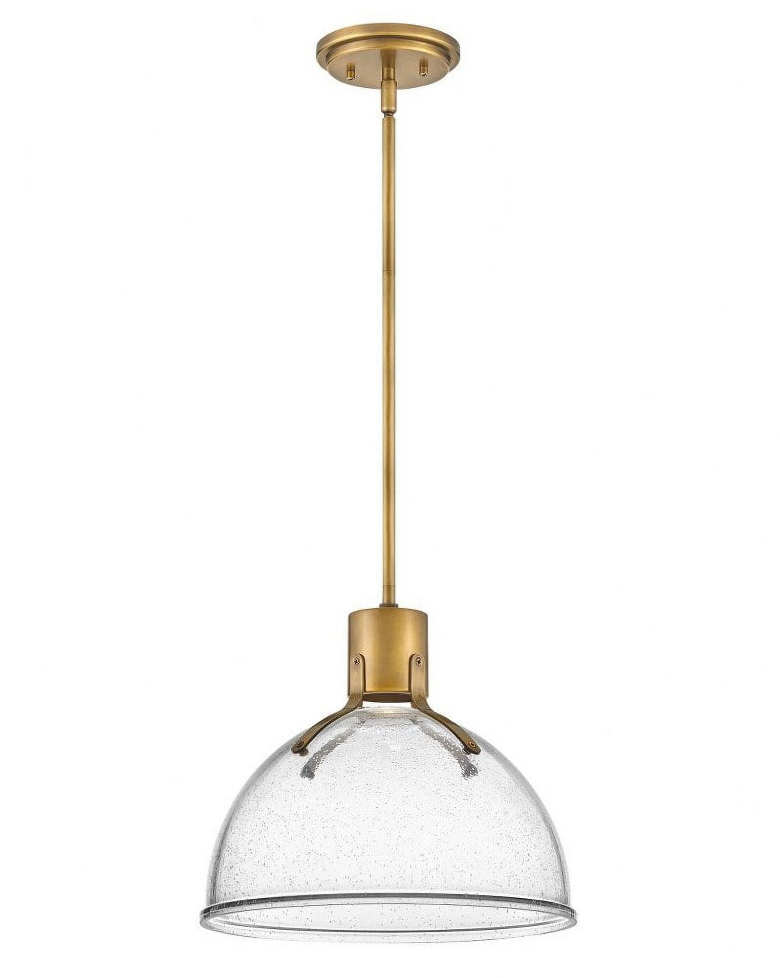 Heritage Brass Argo LED Bowl Pendant with Clear Seedy Glass