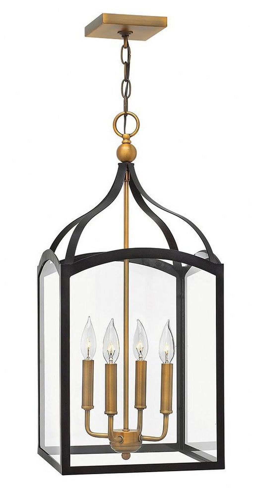 Clarendon Bronze 4-Light Clear Glass Foyer Pendant