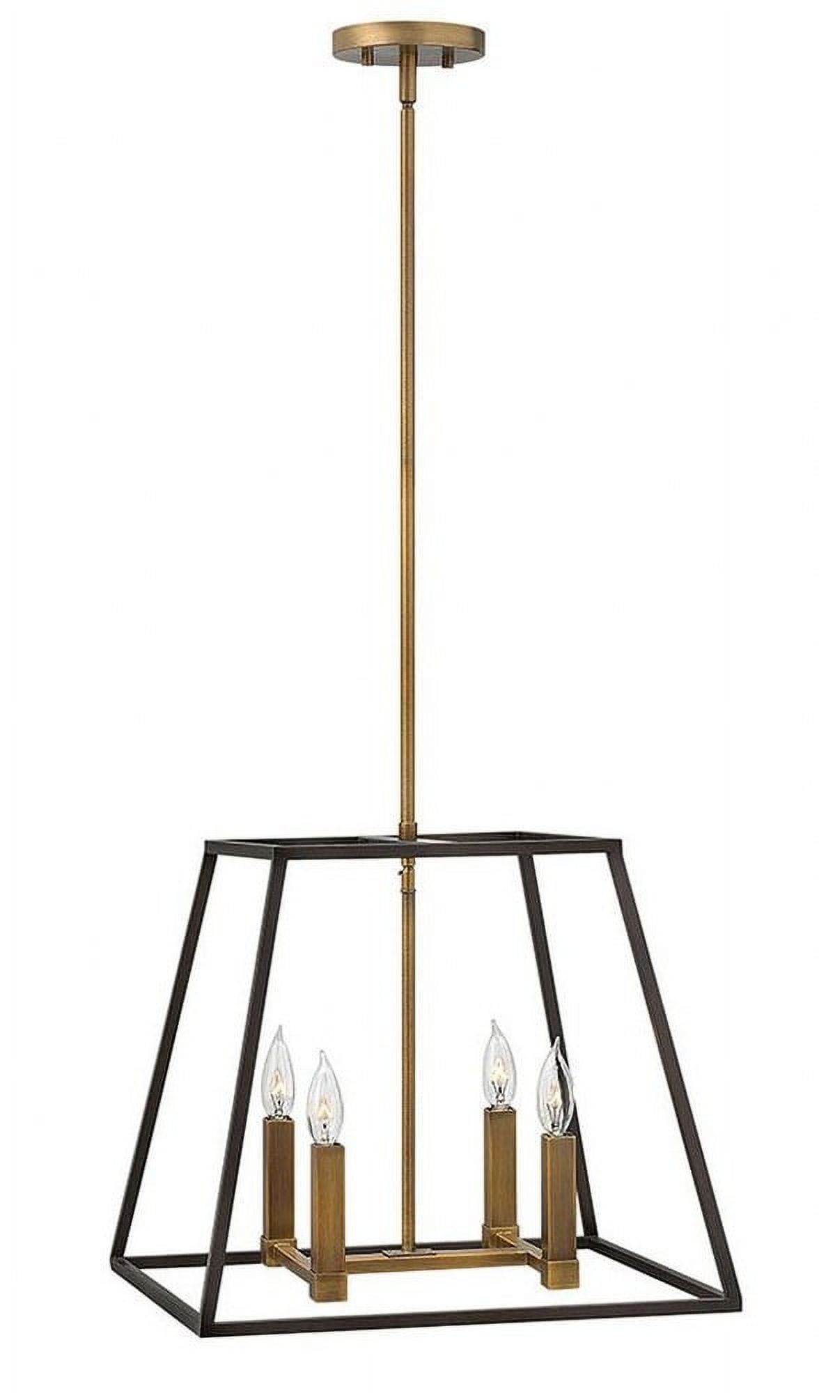 Fulton Vintage Industrial 4-Light Bronze Pendant