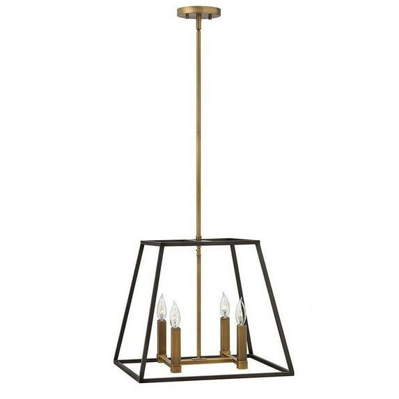 Fulton Vintage Industrial 4-Light Bronze Pendant